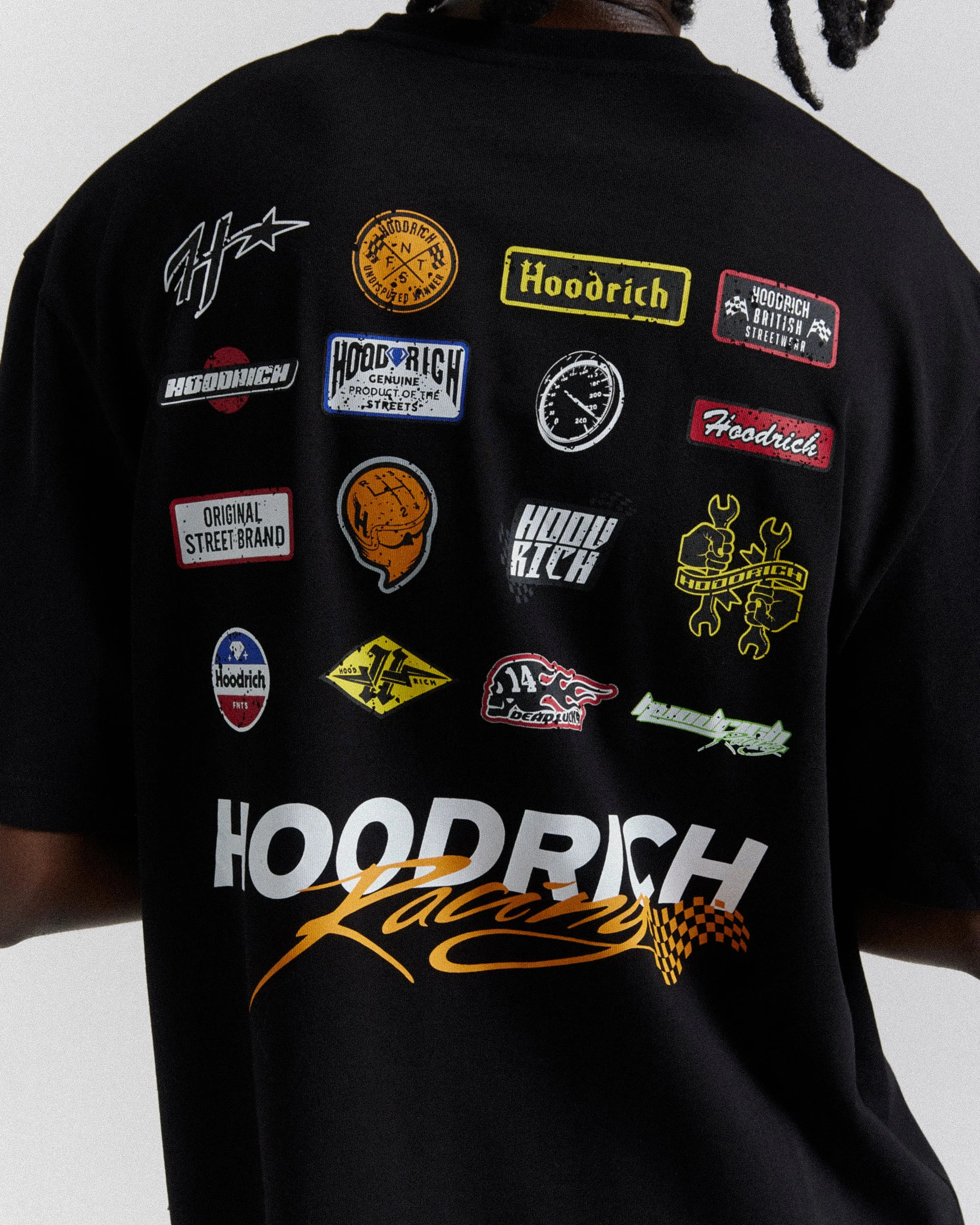 Racer Oversized T-Shirt - Black/White/Multi sold by Hoodrich product image thumbnail 4