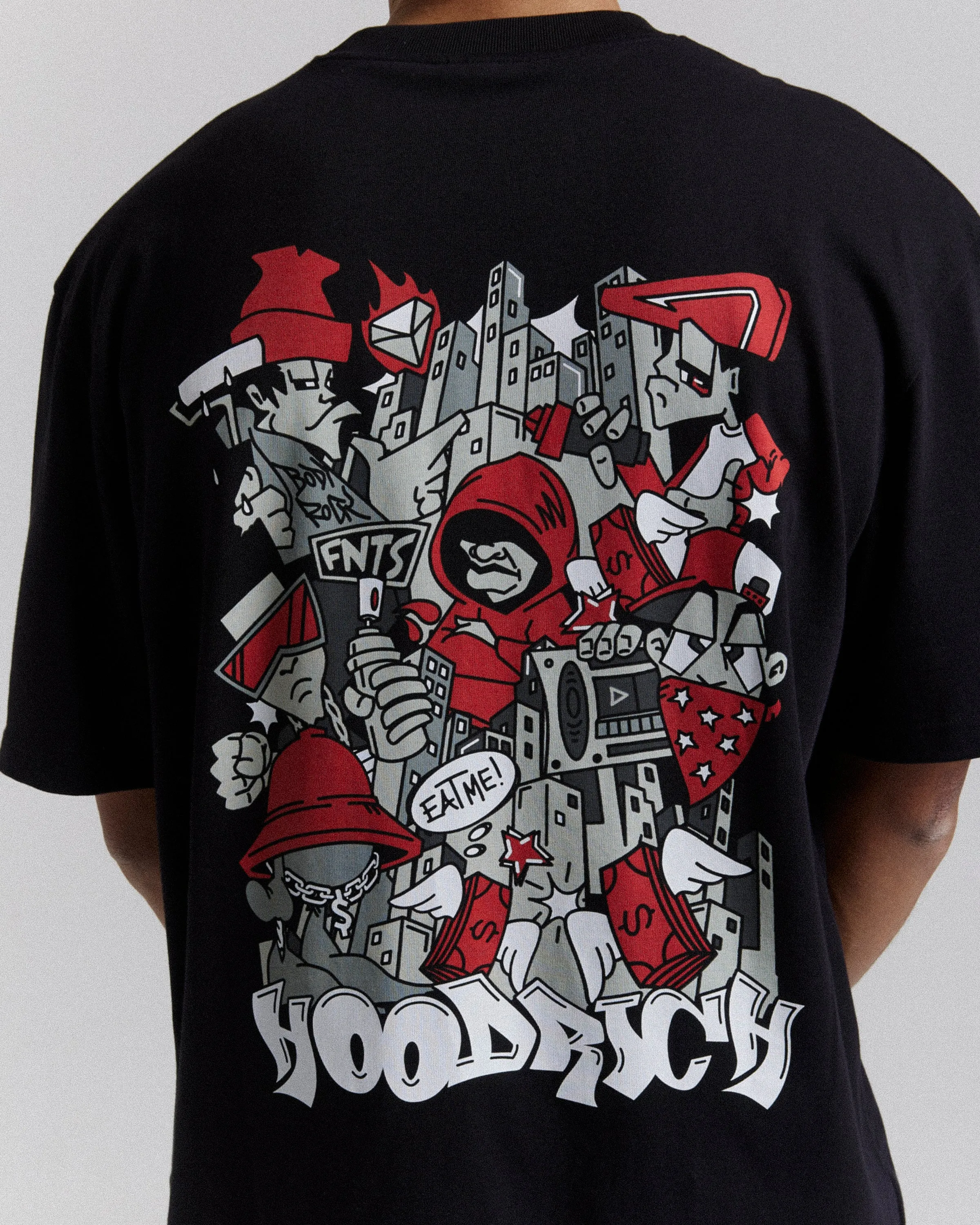 Mural Oversized T-Shirt - Black/Red sold by Hoodrich product image thumbnail 4