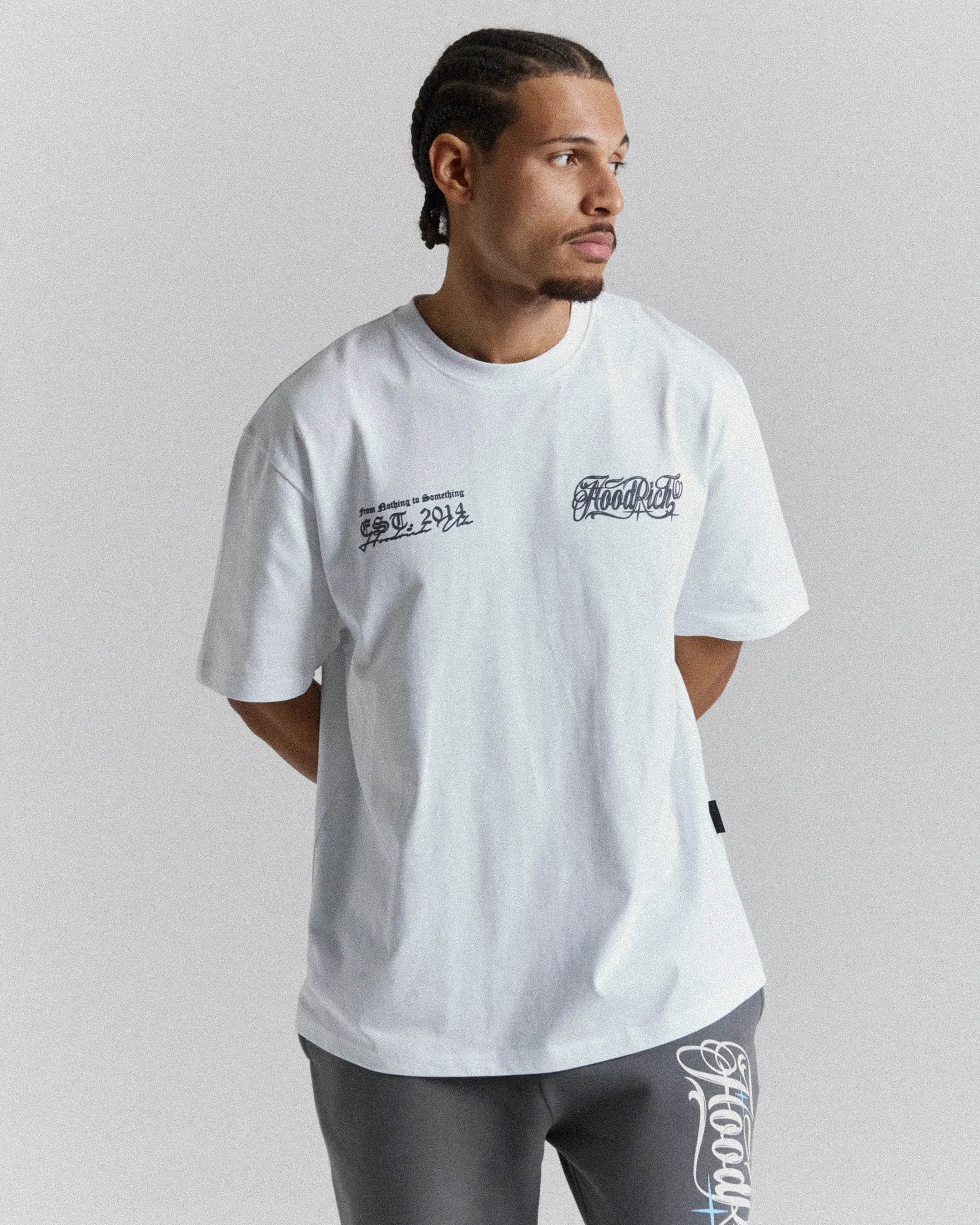 Legacy Oversized T-Shirt - White/Grey sold by Hoodrich