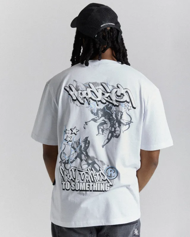 Ascend Oversized T-Shirt - White/Black/Blue sold by Hoodrich