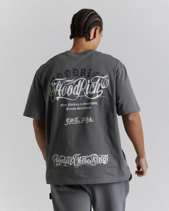 Legacy Oversized T-Shirt - Greys/White/Blue sold by Hoodrich