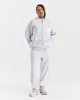 Crystal Oversized Jogger - Light Grey/Pink Rhinestone sold by Hoodrich