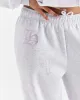Crystal Oversized Jogger - Light Grey/Pink Rhinestone sold by Hoodrich