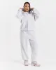 Crystal Zip Oversized Hoodie - Light Grey/Pink Rhinestone sold by Hoodrich