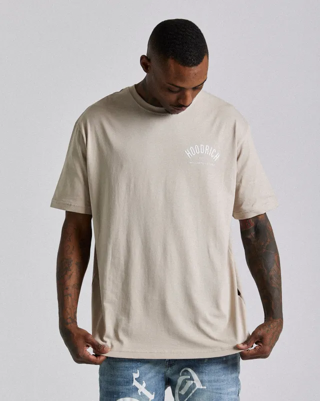 Volcano T-Shirt - Oxford Tan/White made by Hoodrich