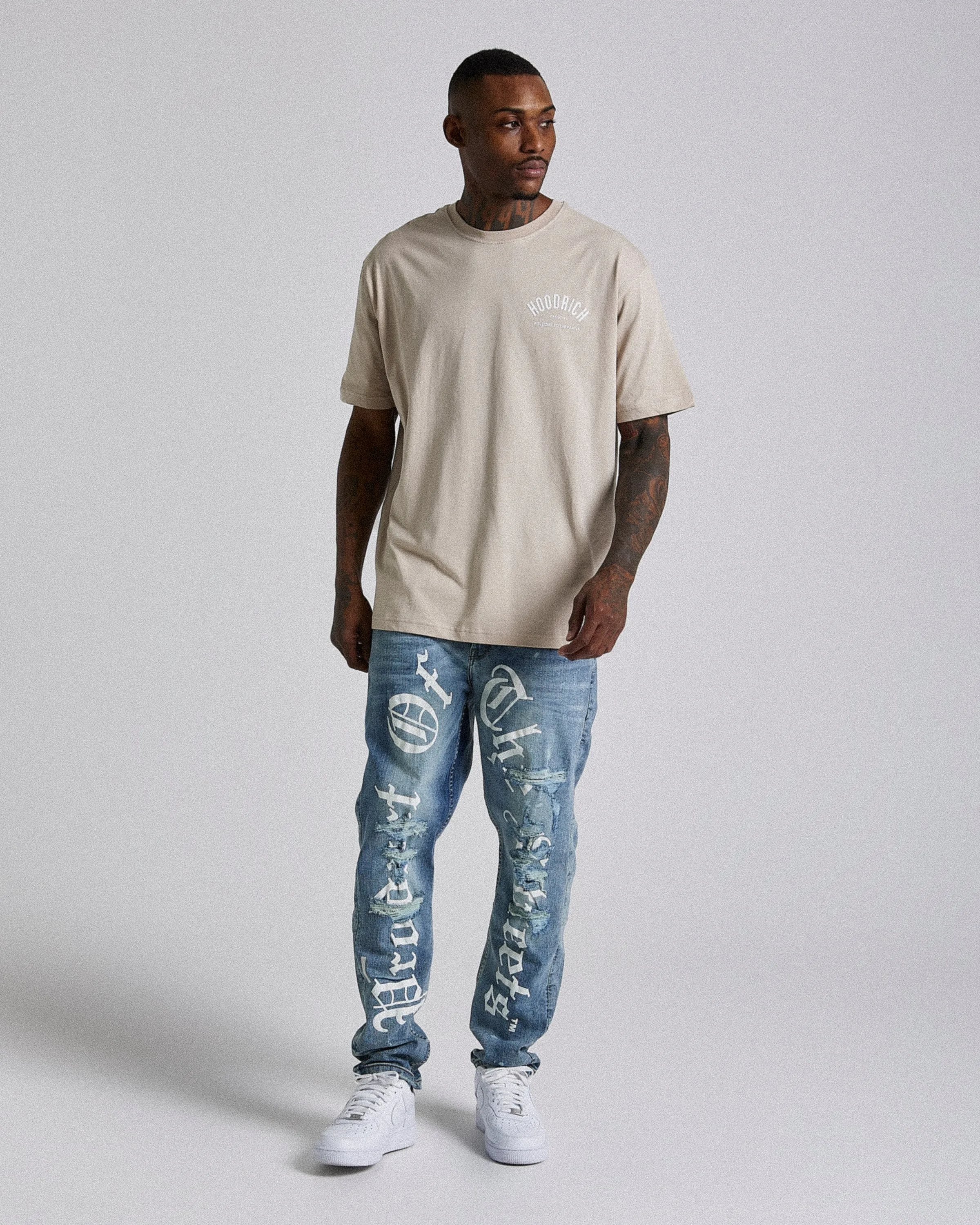 Volcano T-Shirt - Oxford Tan/White sold by Hoodrich product image thumbnail 3