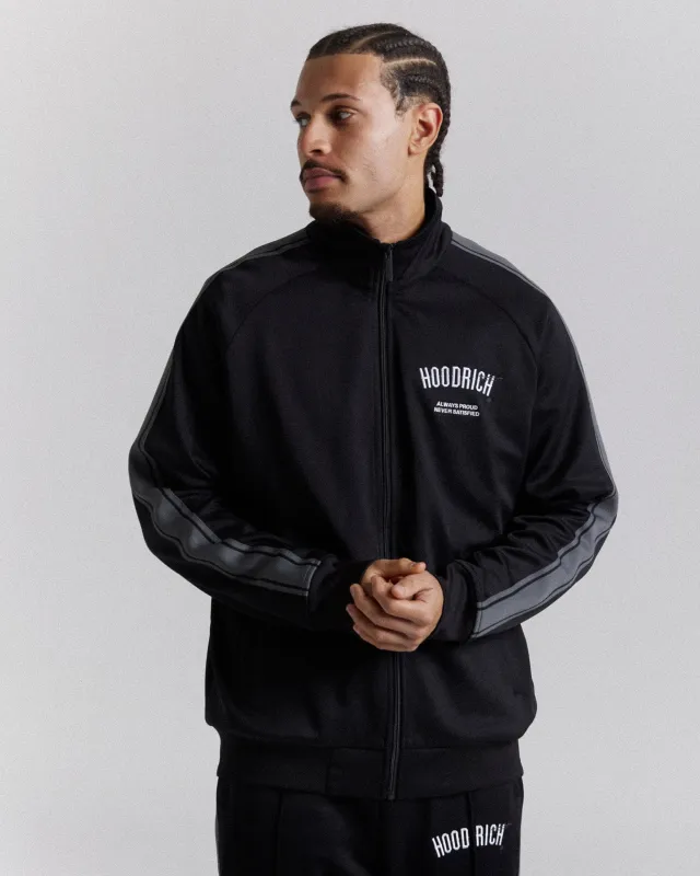 Ignite Track Top - Black/White/Grey sold by Hoodrich