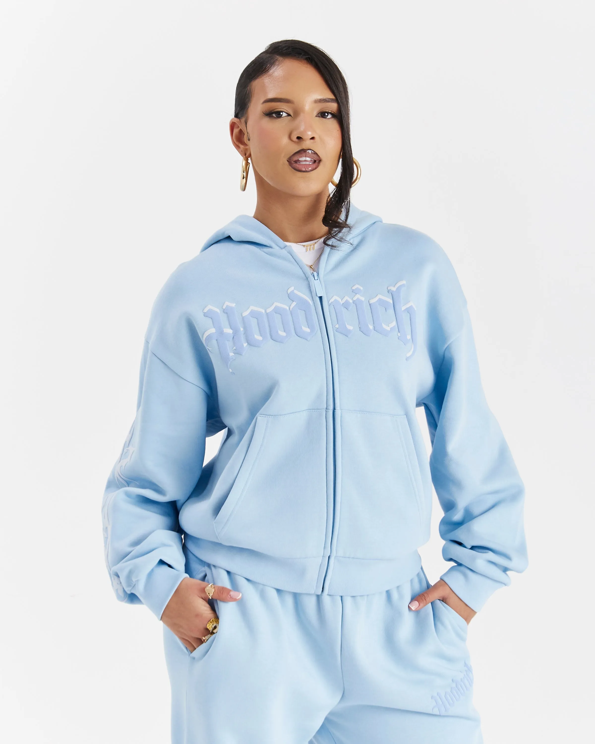 Totem Zip Hoodie - Blue sold by Hoodrich product image thumbnail 4