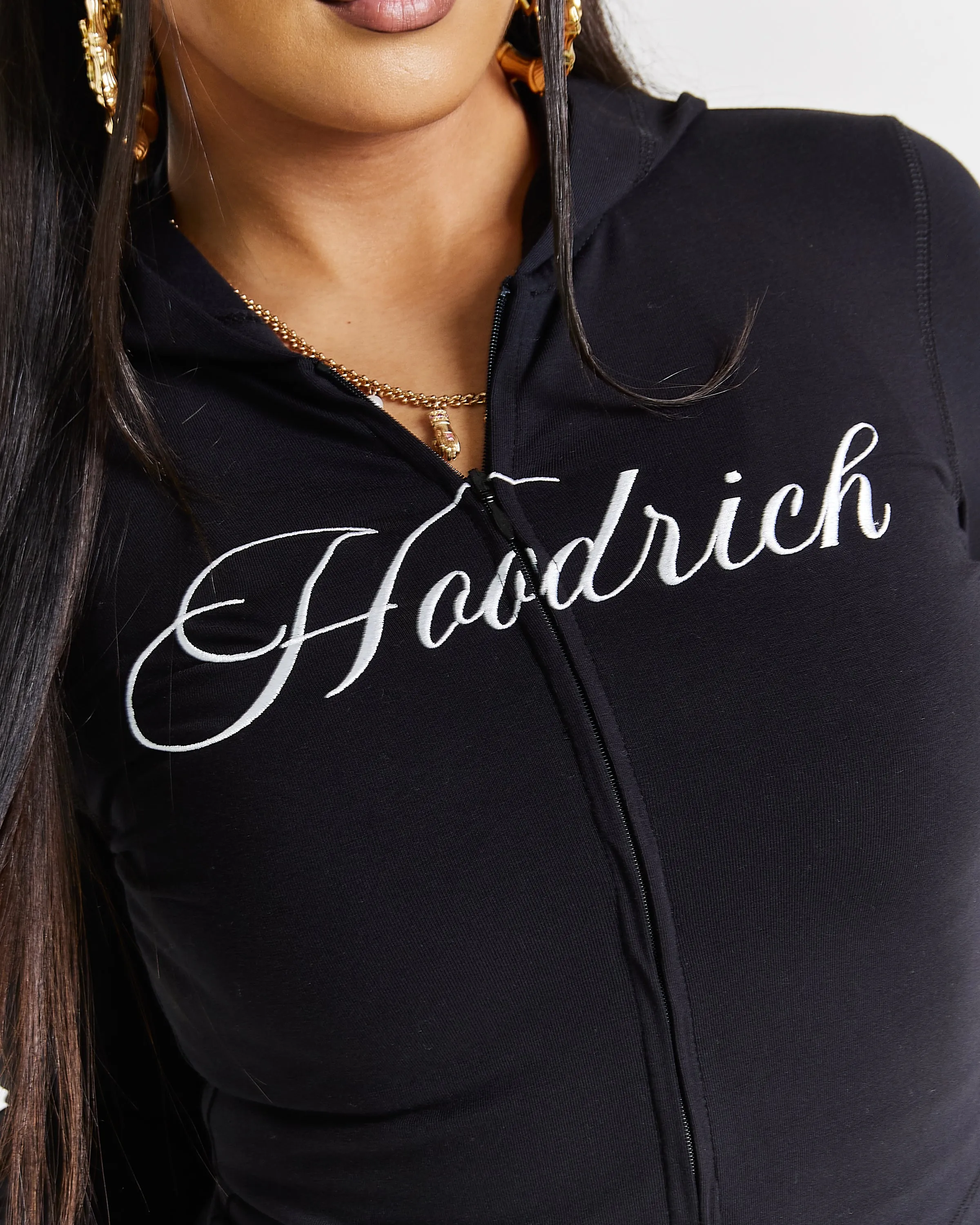 Poise Zip Hoodie - Black/White sold by Hoodrich product image thumbnail 2
