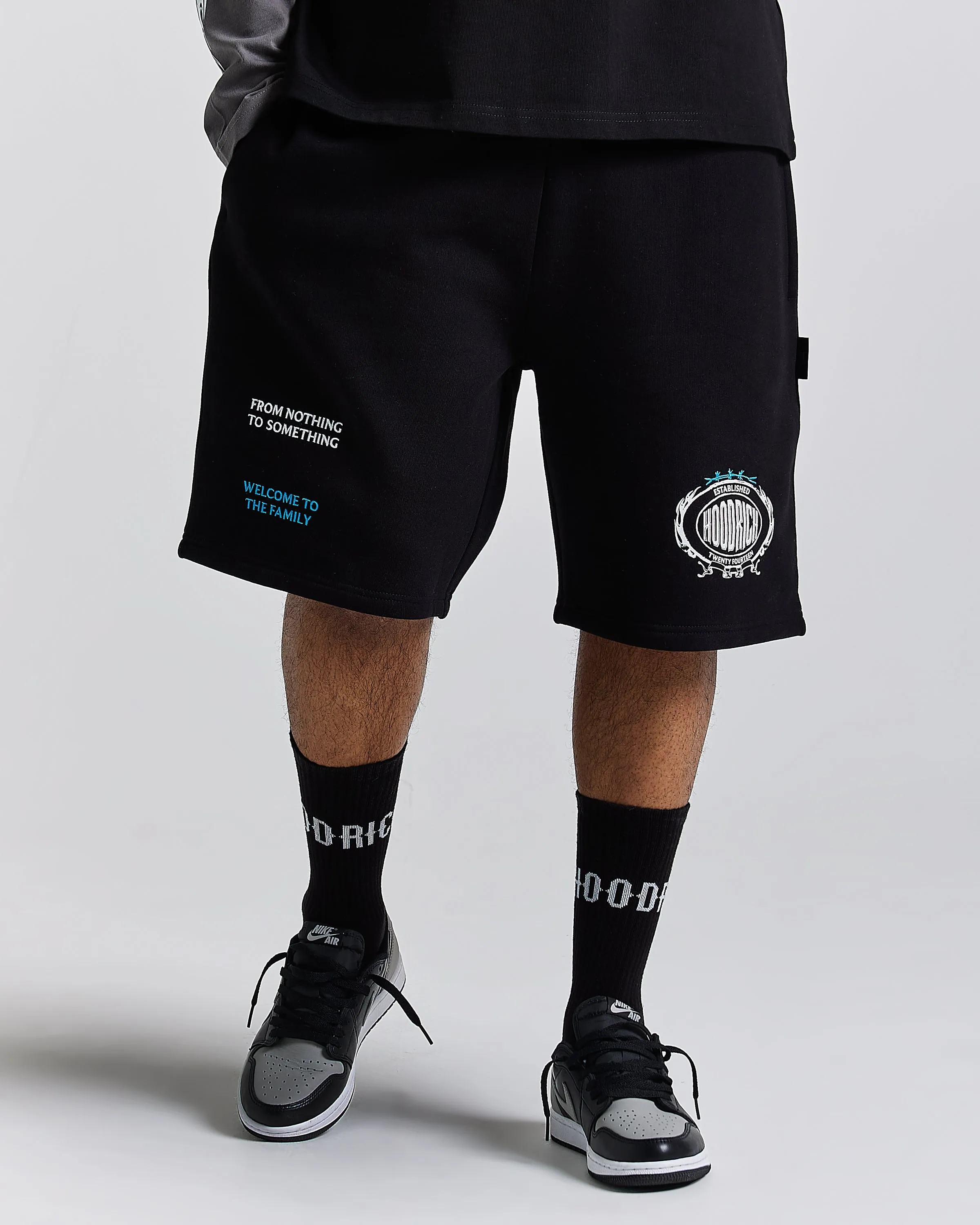 Noir Oversized Shorts - Black/Grey/Blue sold by Hoodrich product image thumbnail 2