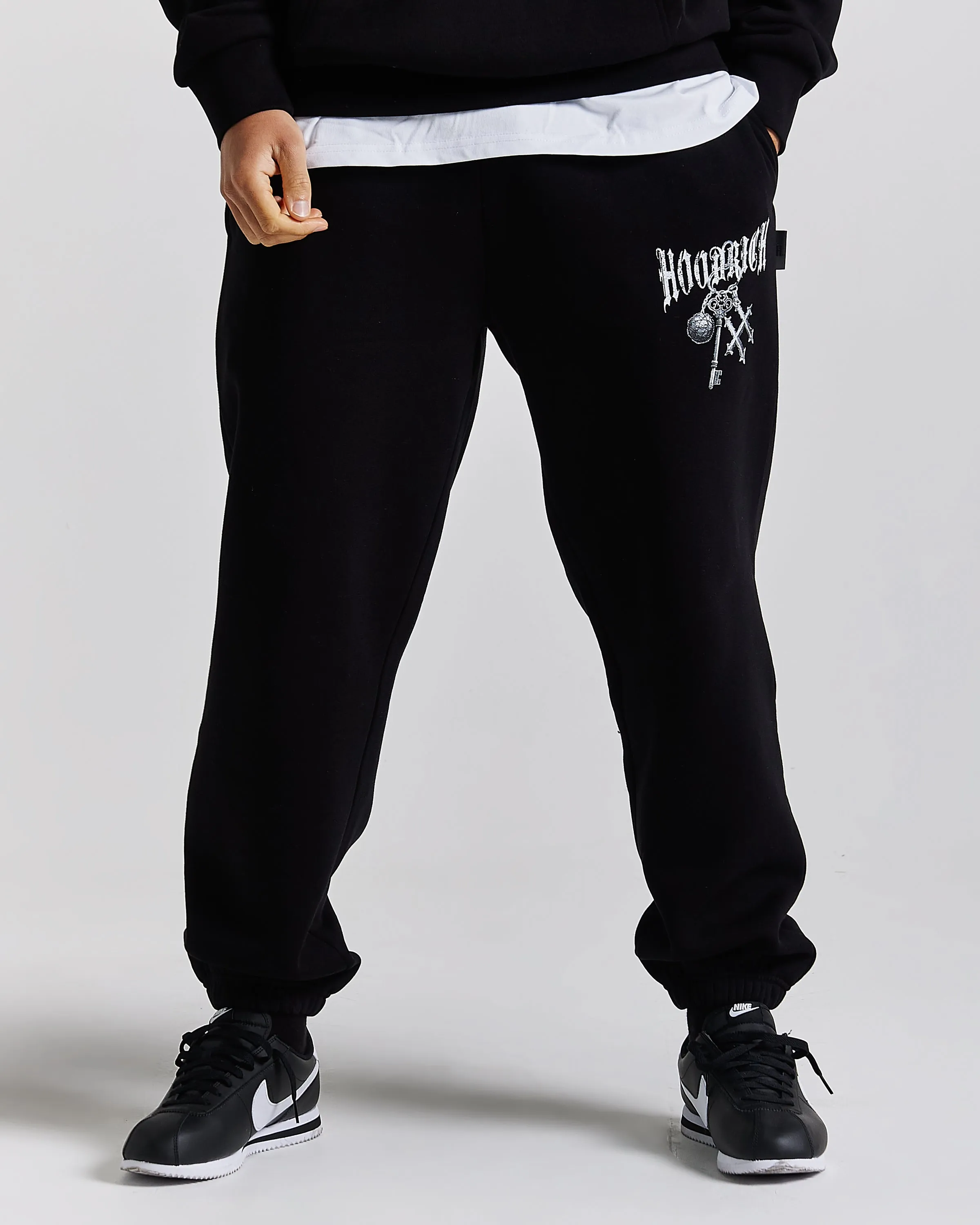 Rite Oversized Joggers - Black/White/Grey sold by Hoodrich