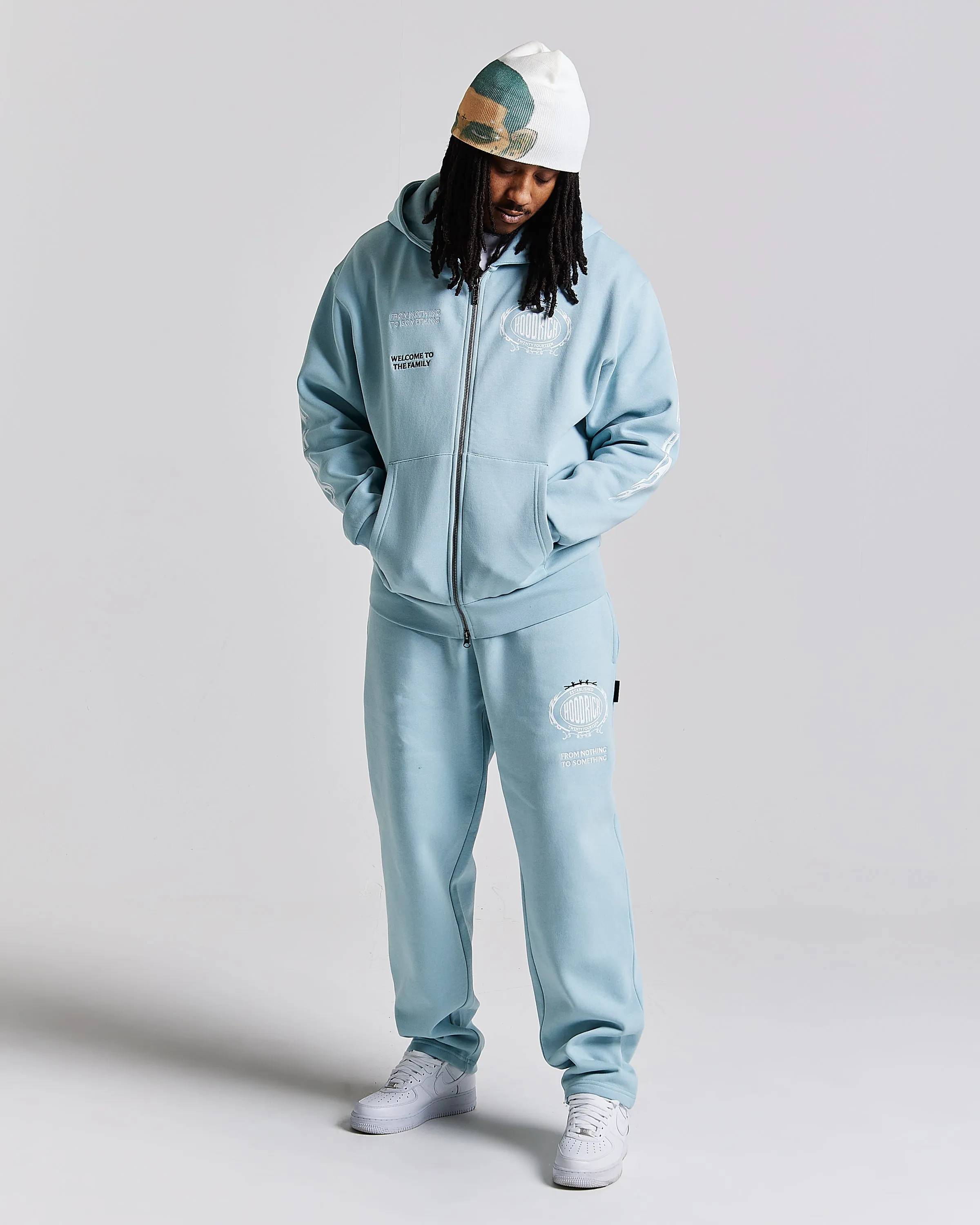 Noir Oversized Joggers - Blue/White sold by Hoodrich