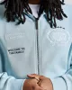 Noir Oversized Zip Hoodie - Blue/White sold by Hoodrich