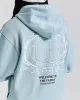 Noir Oversized Zip Hoodie - Blue/White sold by Hoodrich