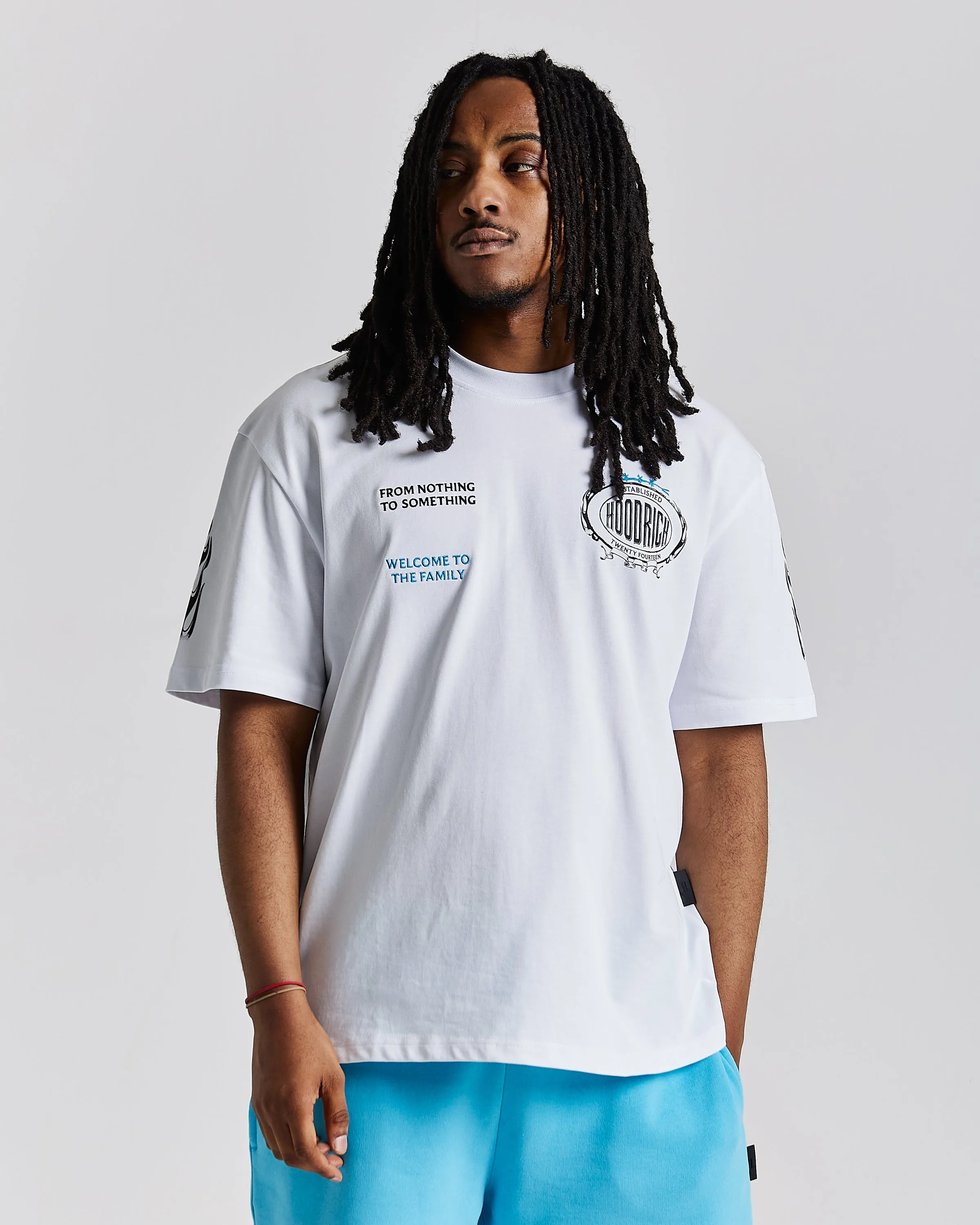 Noir Oversized T-Shirt - White/Black/Blue sold by Hoodrich