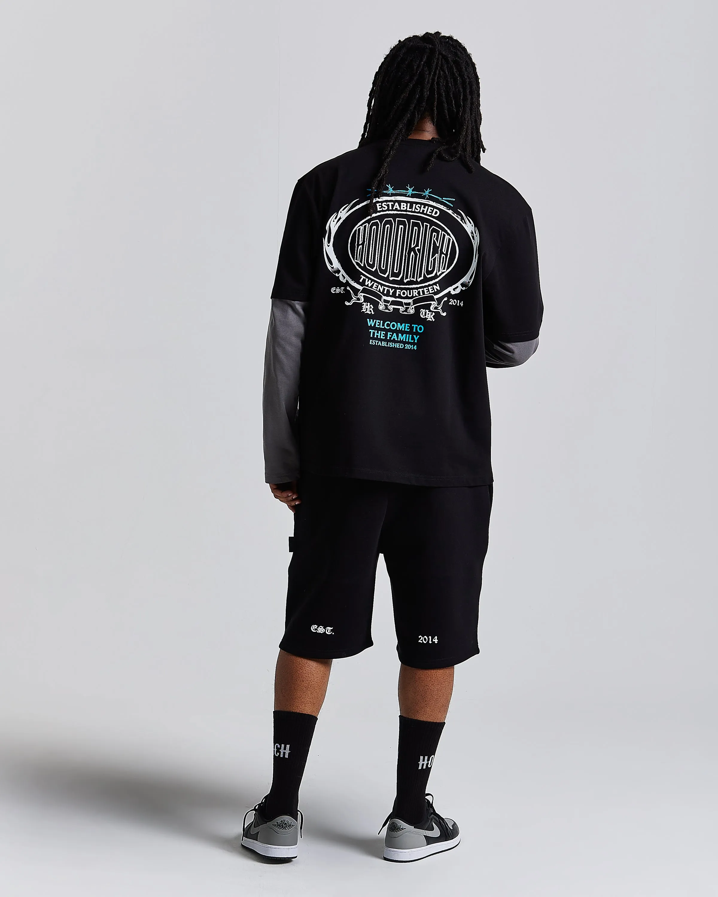 Noir Oversized Long Sleeve T-Shirt - Black/Grey/White sold by Hoodrich product image thumbnail 4