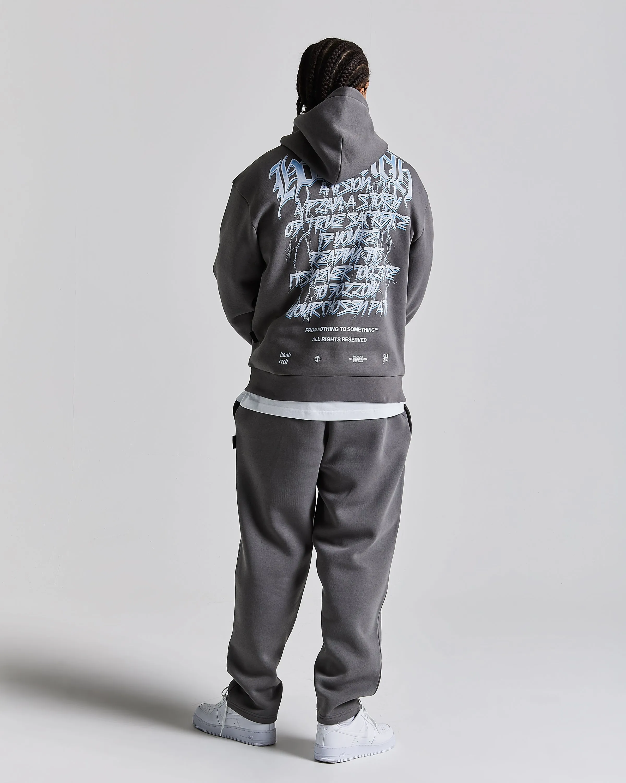 Tornado Oversized Joggers - Grey/White/Blue sold by Hoodrich product image thumbnail 4