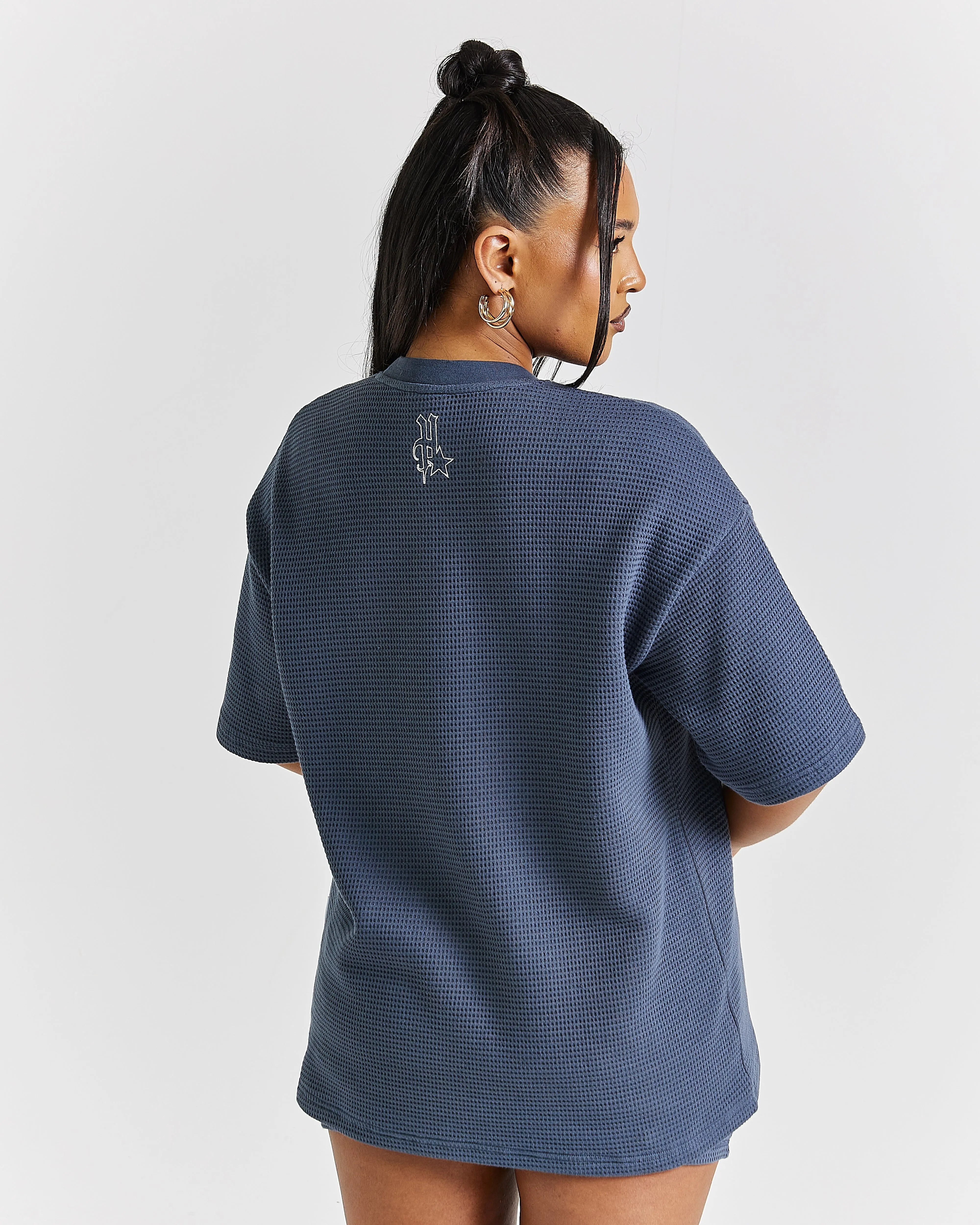 Stellar Waffle Oversized T-Shirt - Blue/White sold by Hoodrich product image thumbnail 3