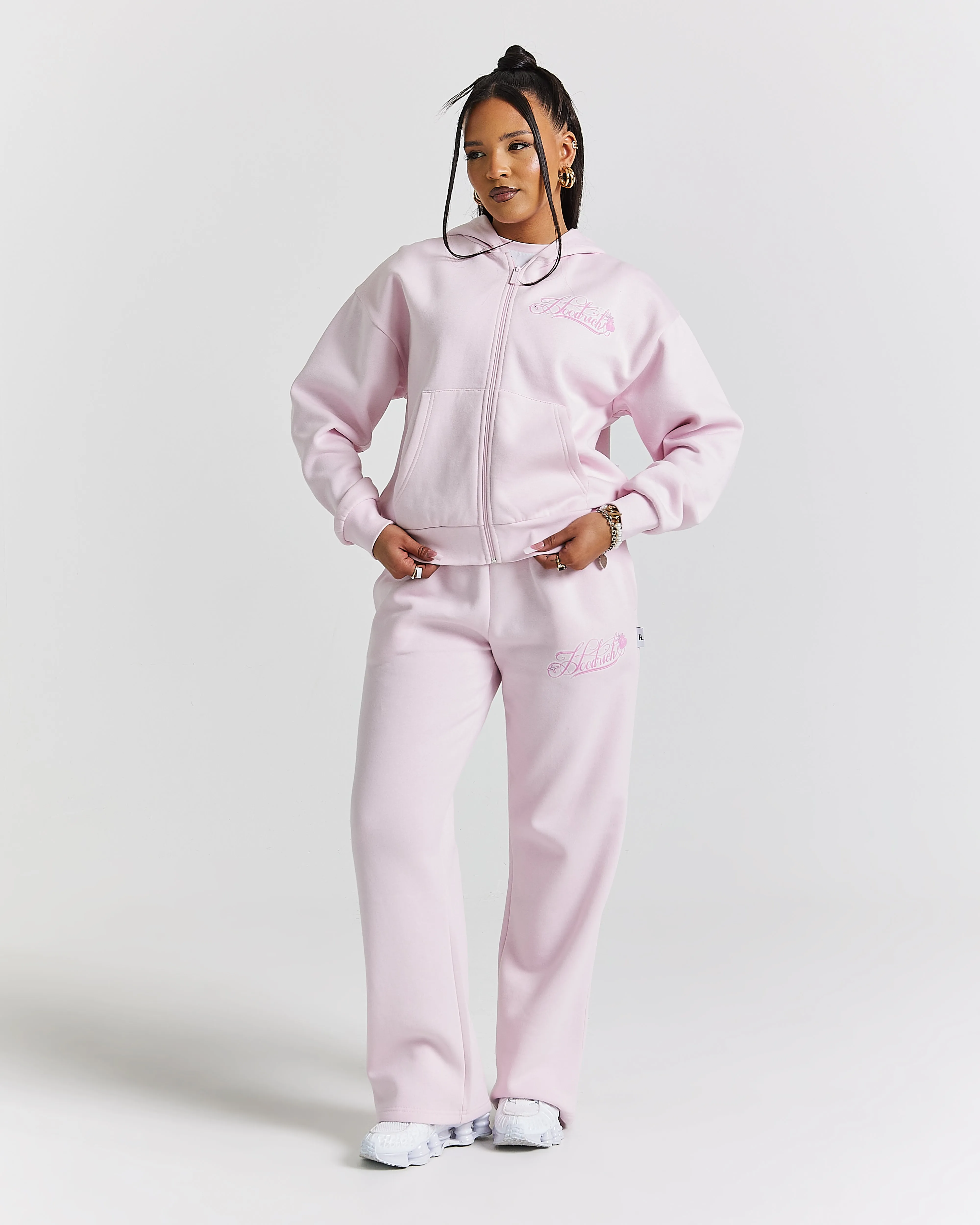 Finesse Wide Leg Jogger - Pinks/Rhinestone sold by Hoodrich product image thumbnail 4