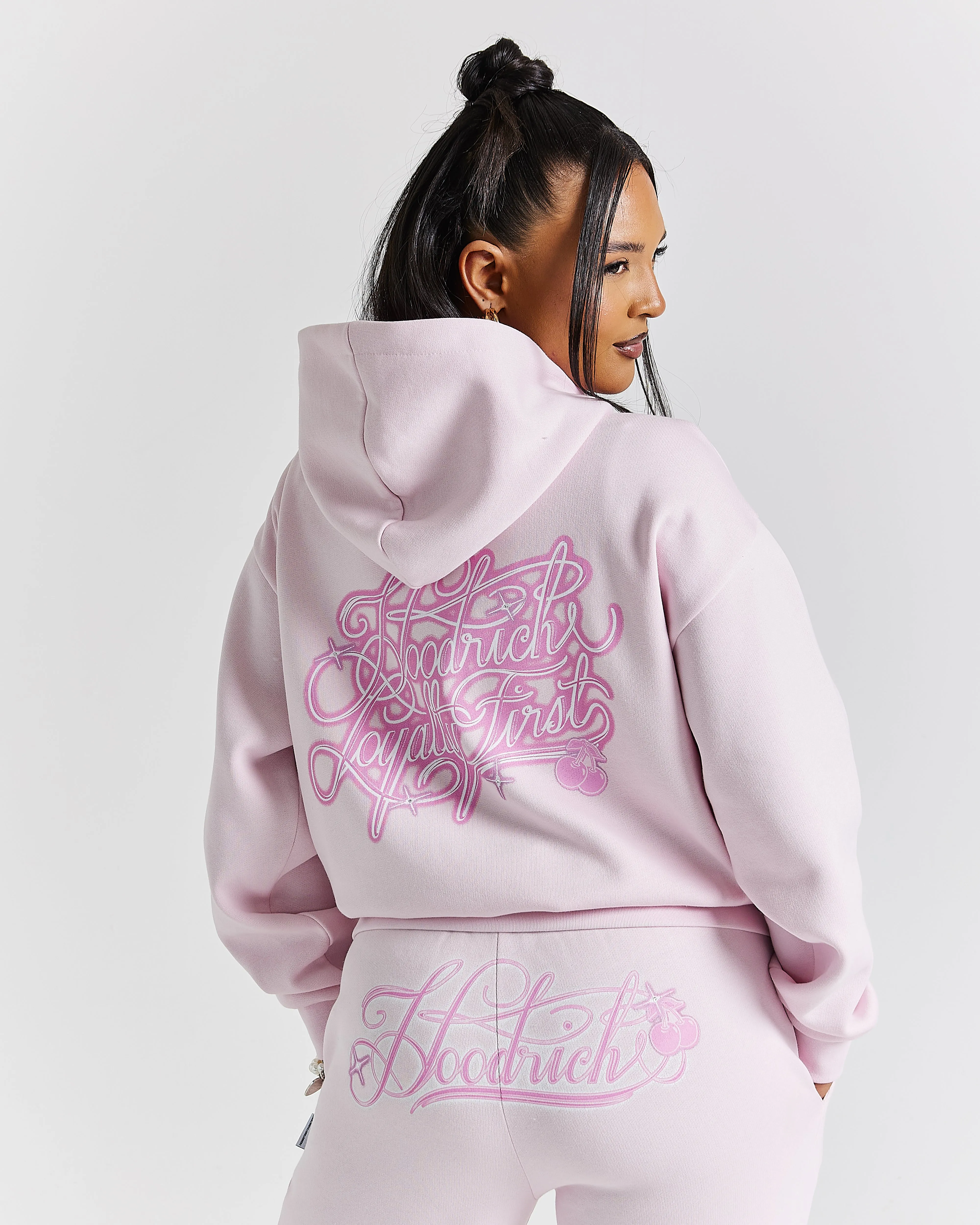 Finesse Zip Hoodie - Pinks/Rhinestone sold by Hoodrich