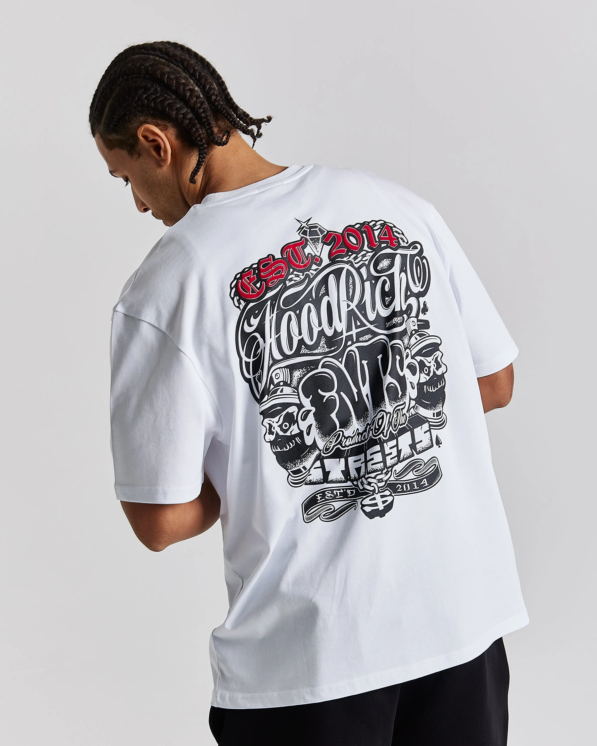 Crown Oversized T-Shirt - White/Red/Black sold by Hoodrich product image thumbnail 2