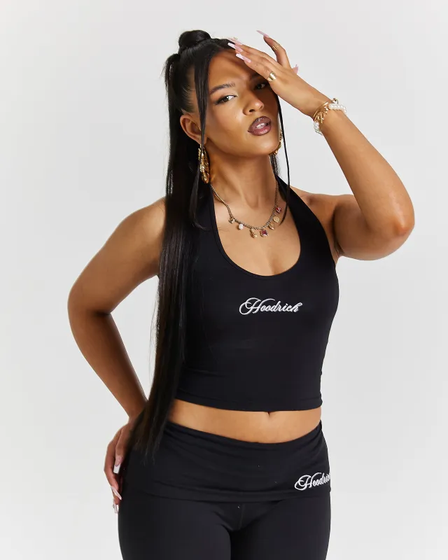 Poise Halter Neck Top - Black/White sold by Hoodrich