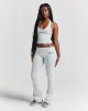 Poise Fold Over Flare Leggings - Light Grey/Black sold by Hoodrich