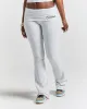 Poise Fold Over Flare Leggings - Light Grey/Black sold by Hoodrich