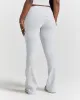 Poise Fold Over Flare Leggings - Light Grey/Black sold by Hoodrich