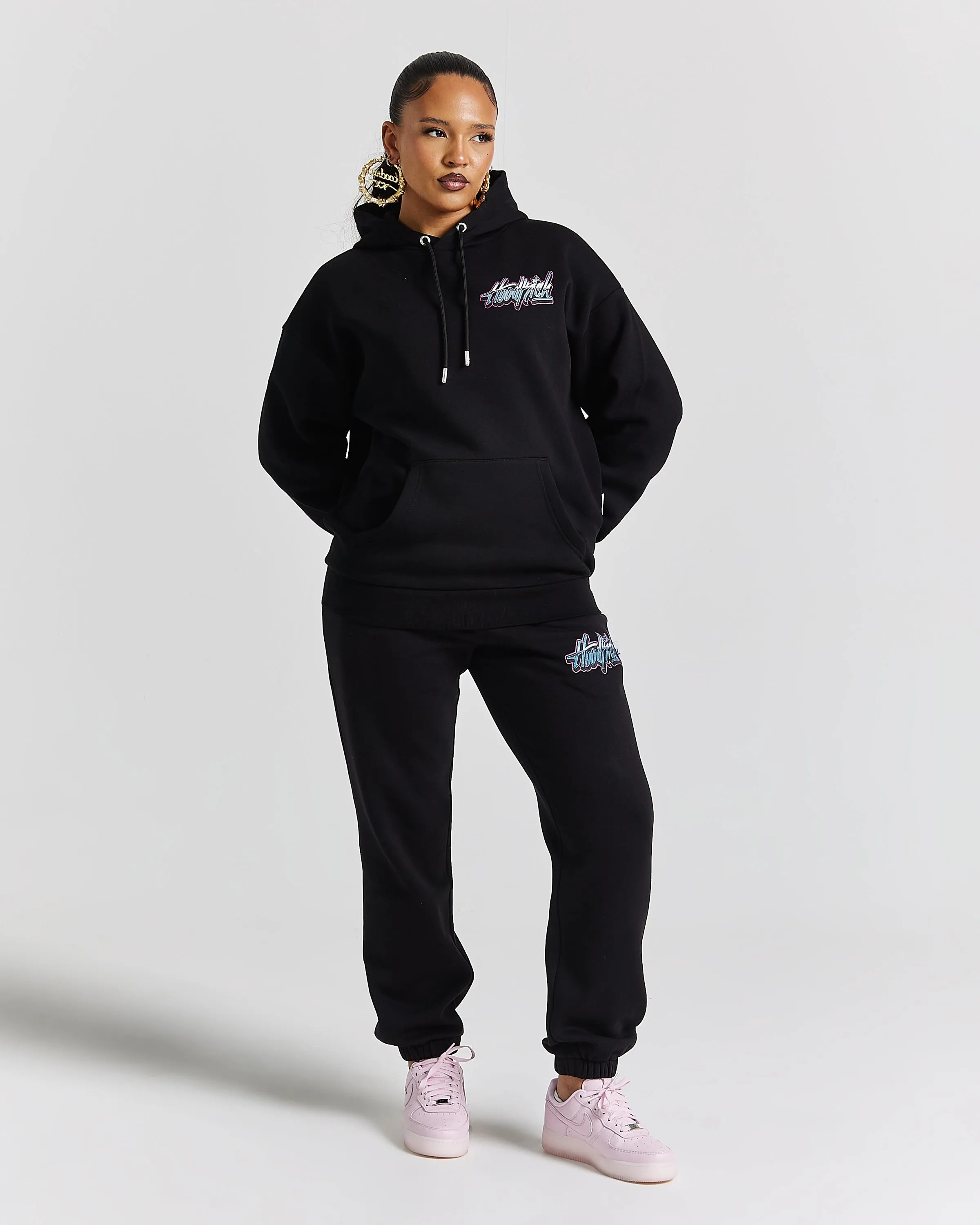 Erupt Joggers - Black/Pinks sold by Hoodrich product image thumbnail 2