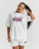 Erupt Oversized T-Shirt - White/Pinks sold by Hoodrich