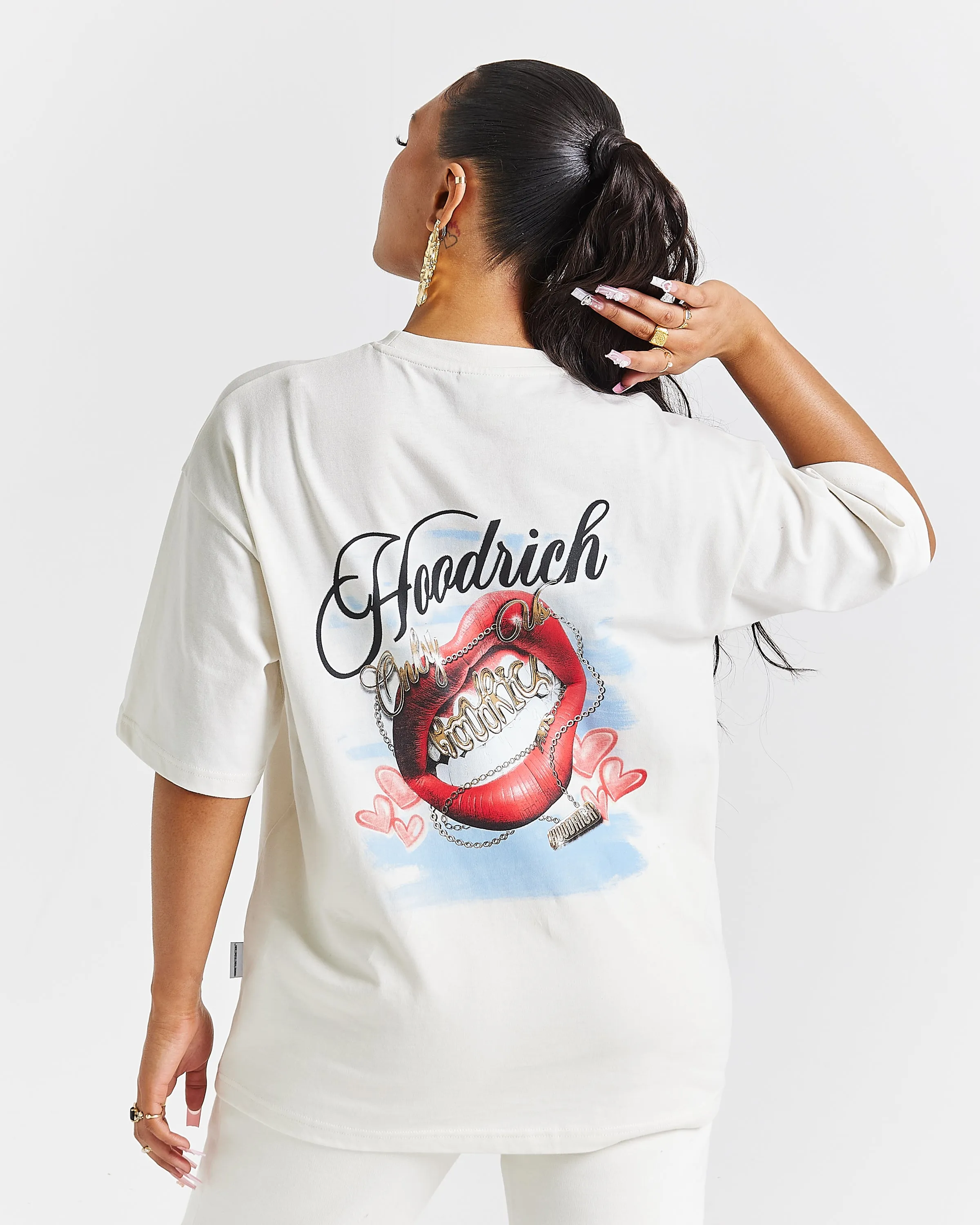 Grillz Oversized T-Shirt - White/Red/Blue sold by Hoodrich