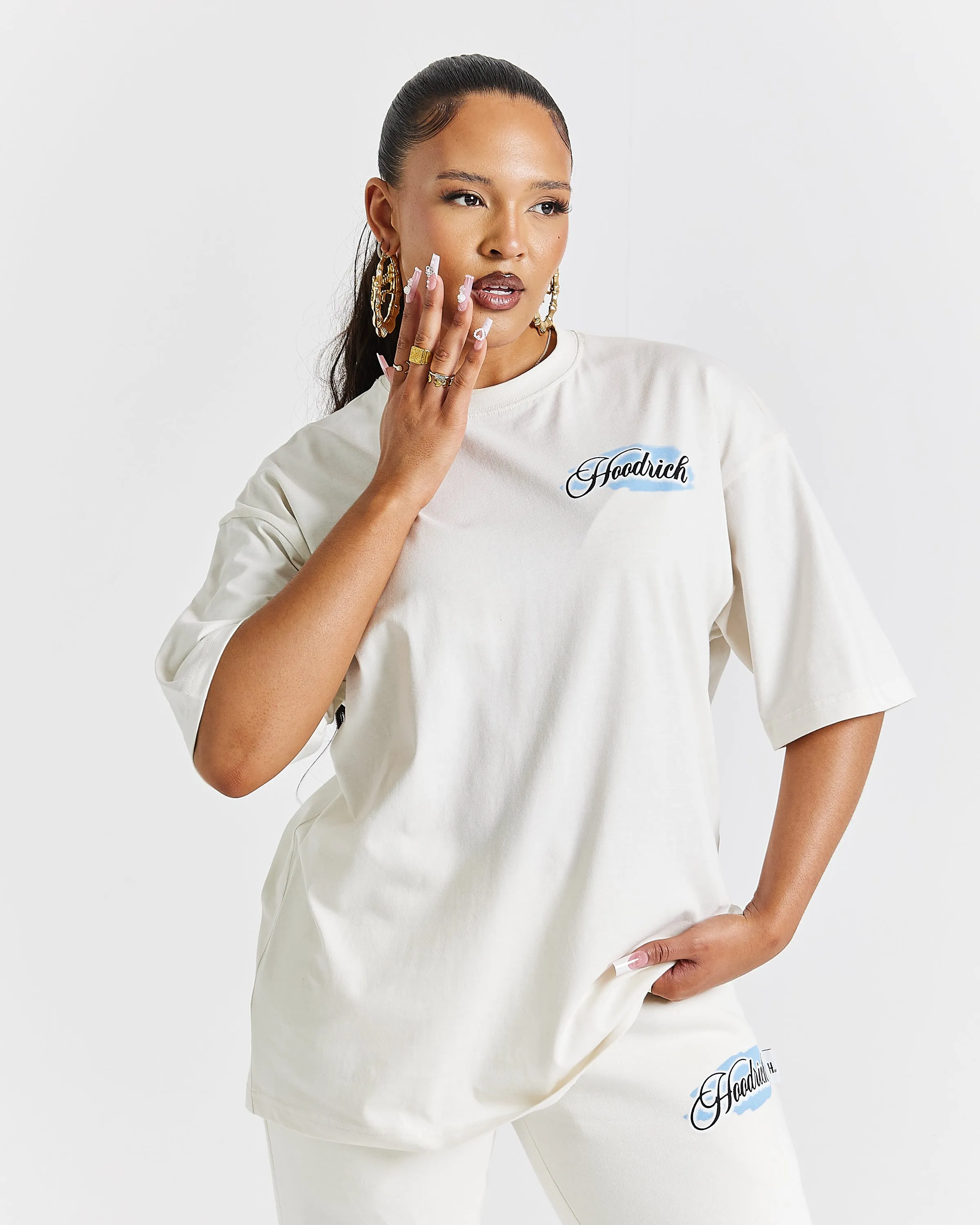 Grillz Oversized T-Shirt - White/Red/Blue sold by Hoodrich product image thumbnail 2