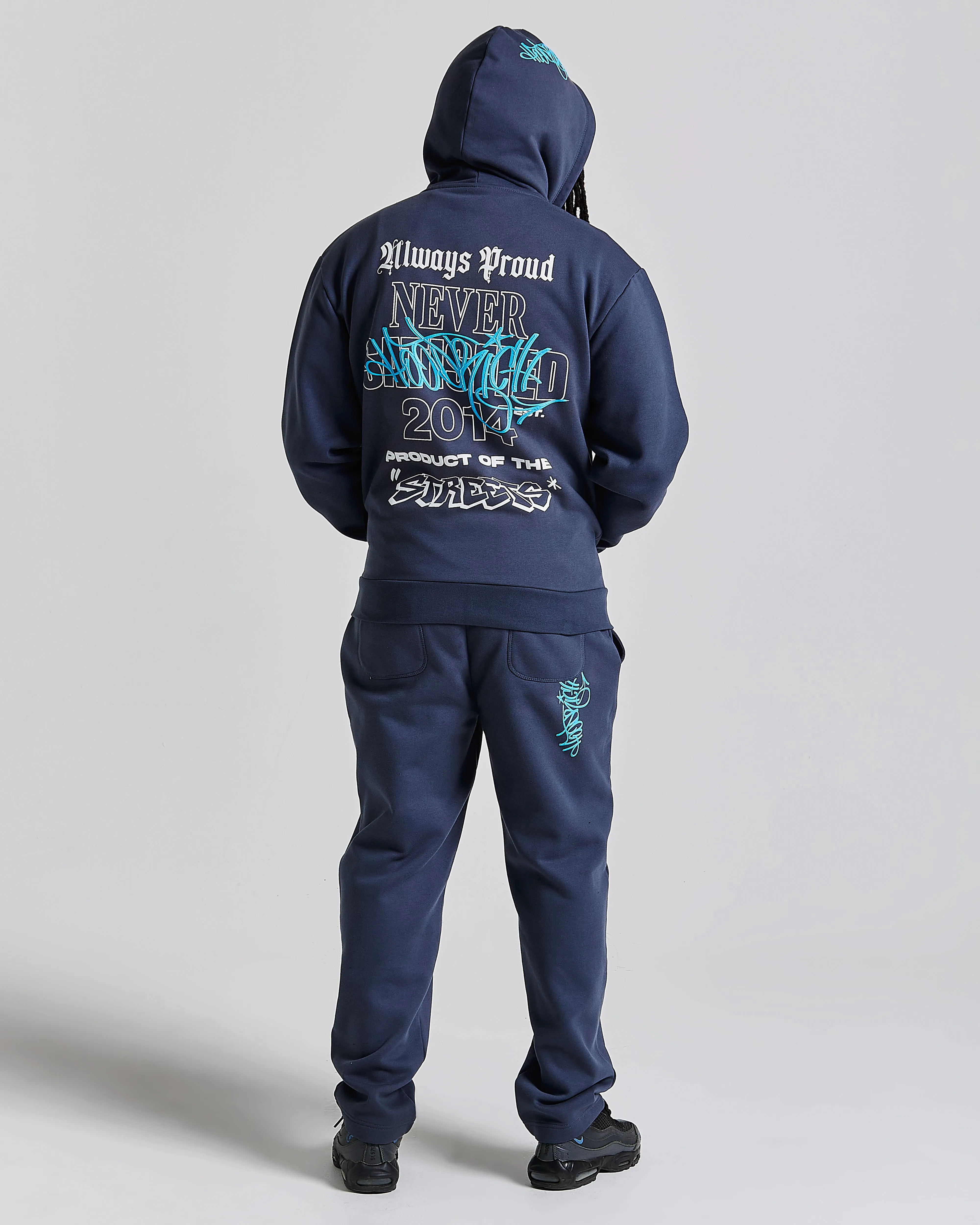 Stamp Tag Oversized Jogger - Blue/White sold by Hoodrich product image thumbnail 4