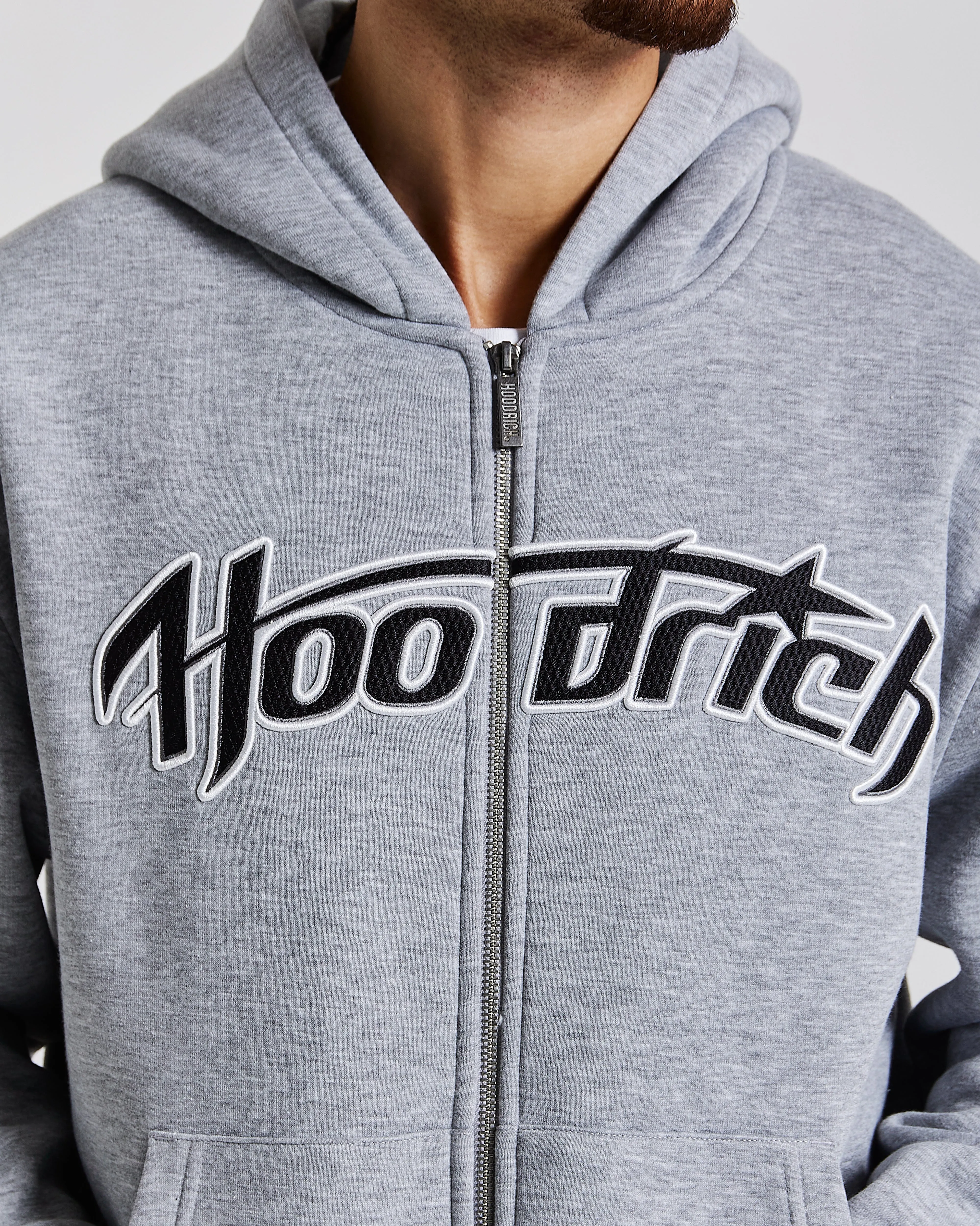 Galaxy Oversized Zip Hoodie - Grey/Black sold by Hoodrich product image thumbnail 5