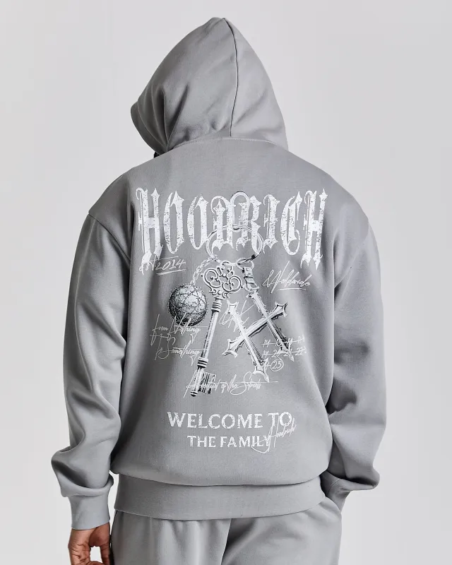 Rite Oversized Hoodie - Grey/White sold by Hoodrich