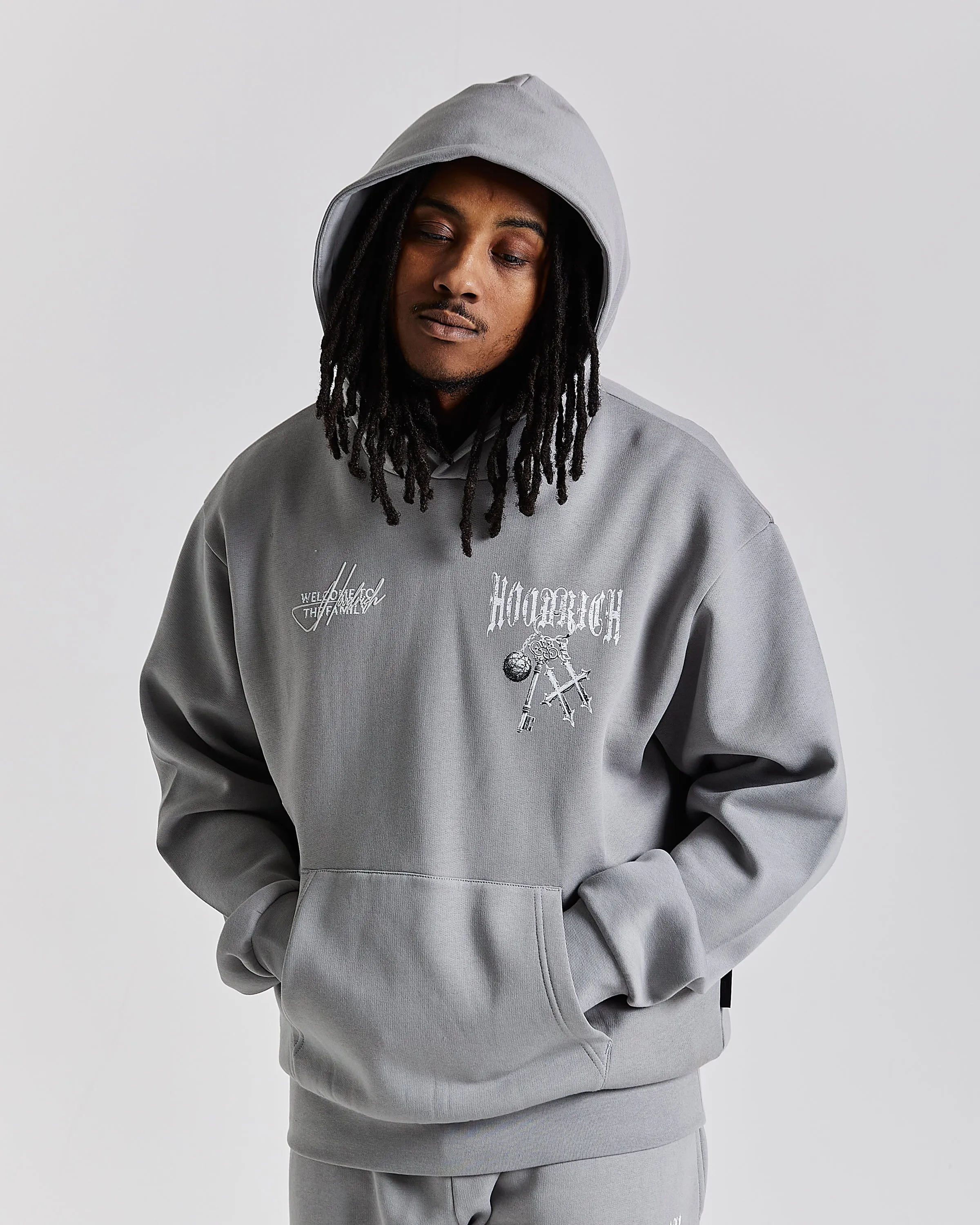 Rite Oversized Hoodie - Grey/White sold by Hoodrich product image thumbnail 2