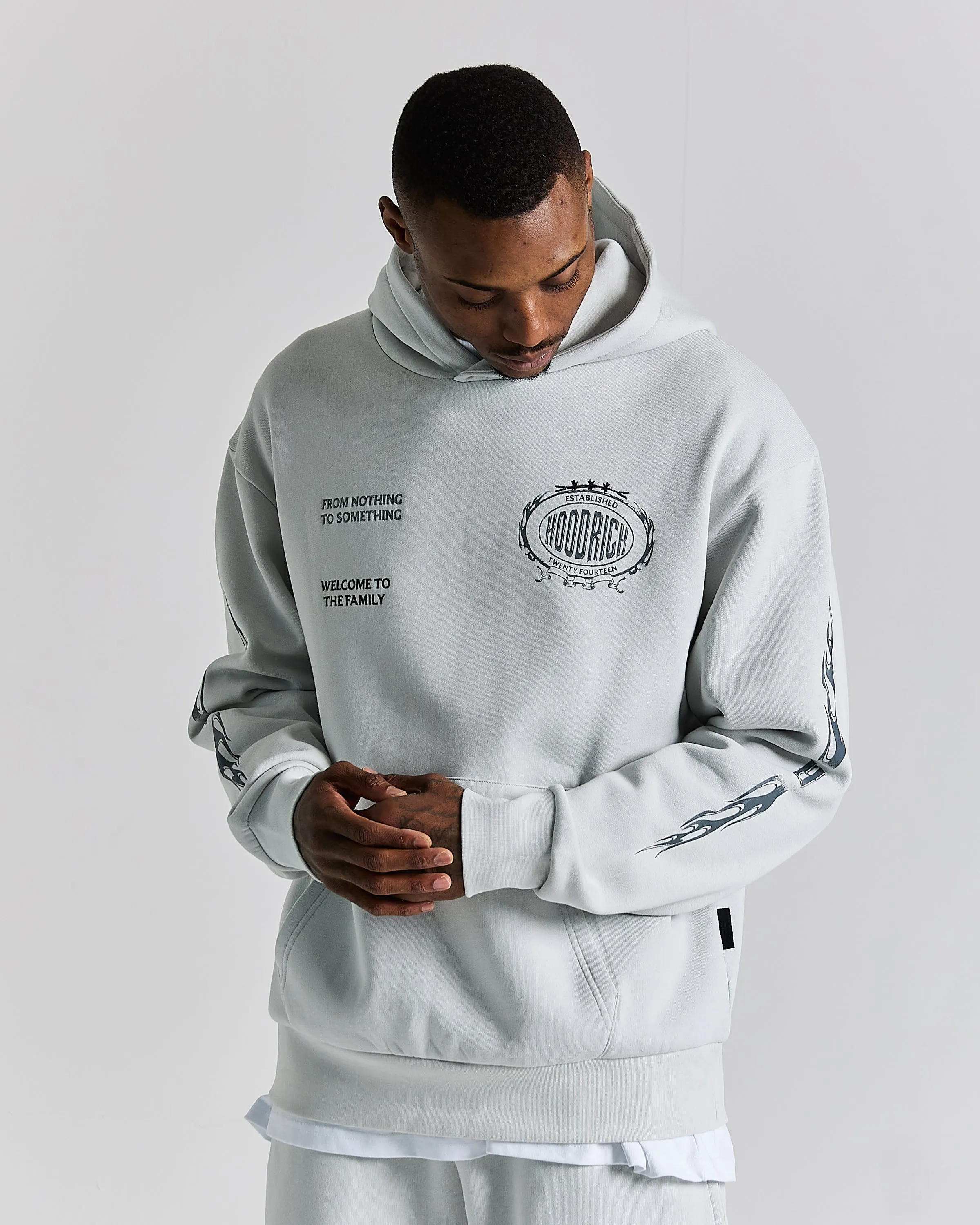 Noir Oversized Hoodie - Light Grey/Black sold by Hoodrich product image thumbnail 2