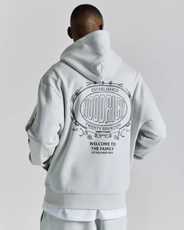 Noir Oversized Hoodie - Light Grey/Black sold by Hoodrich