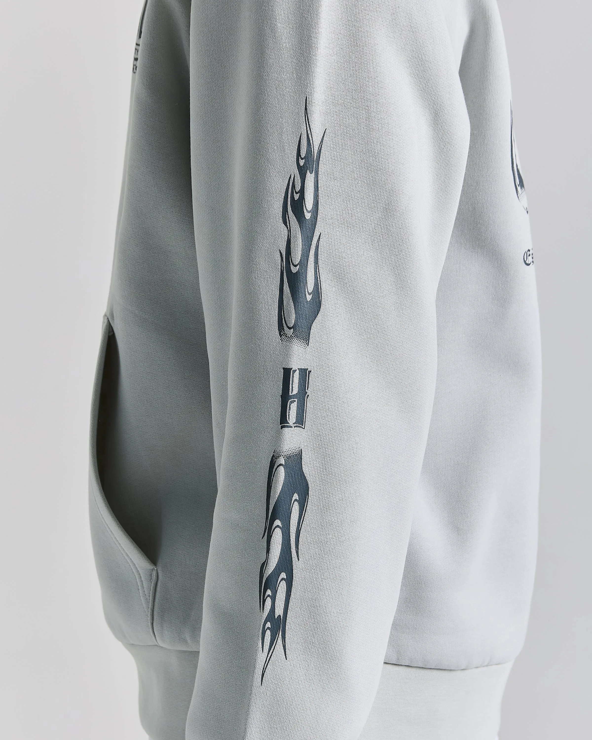 Noir Oversized Hoodie - Light Grey/Black sold by Hoodrich product image thumbnail 5