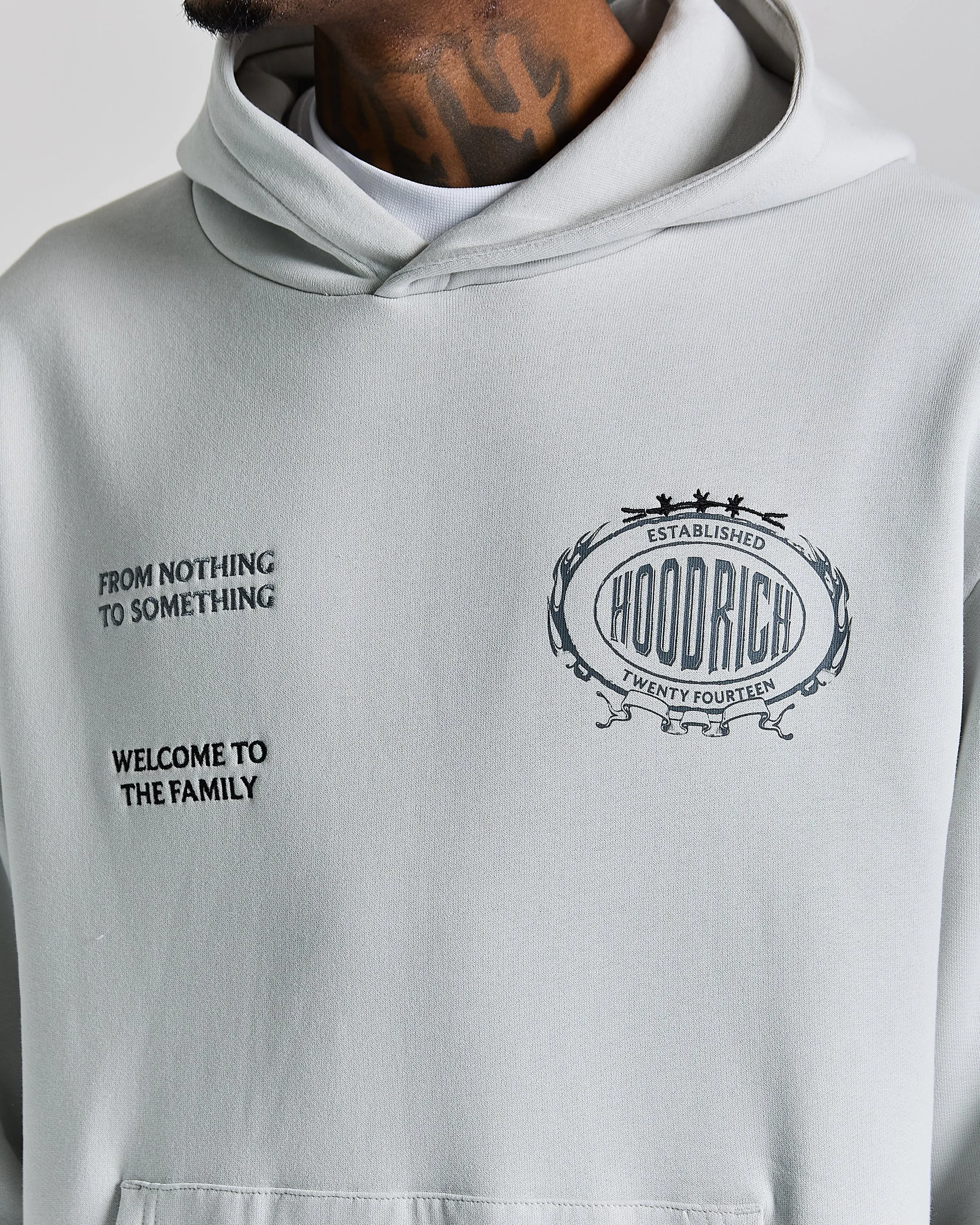 Noir Oversized Hoodie - Light Grey/Black sold by Hoodrich product image thumbnail 3