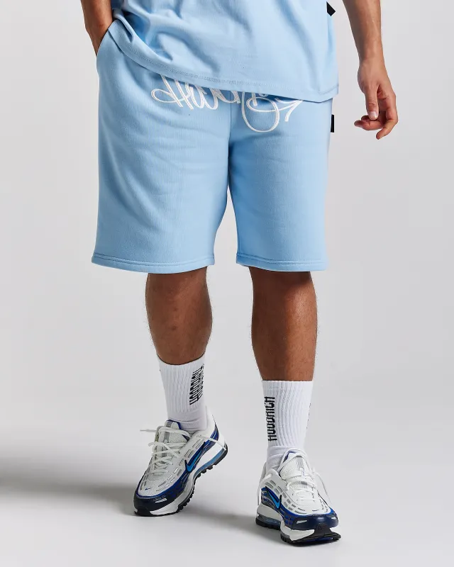 Tag Oversized Shorts - Blue/White sold by Hoodrich