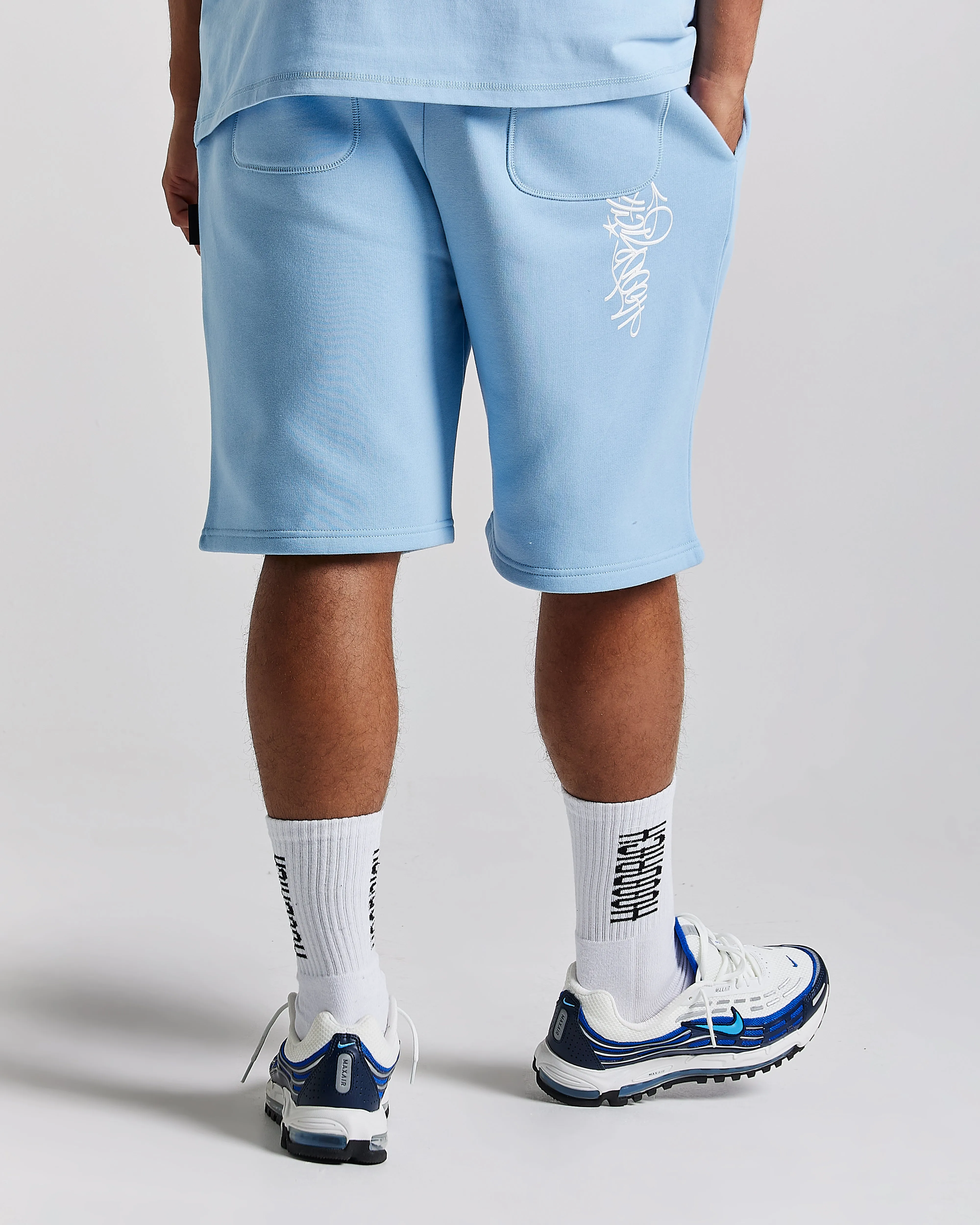 Tag Oversized Shorts - Blue/White sold by Hoodrich product image thumbnail 4