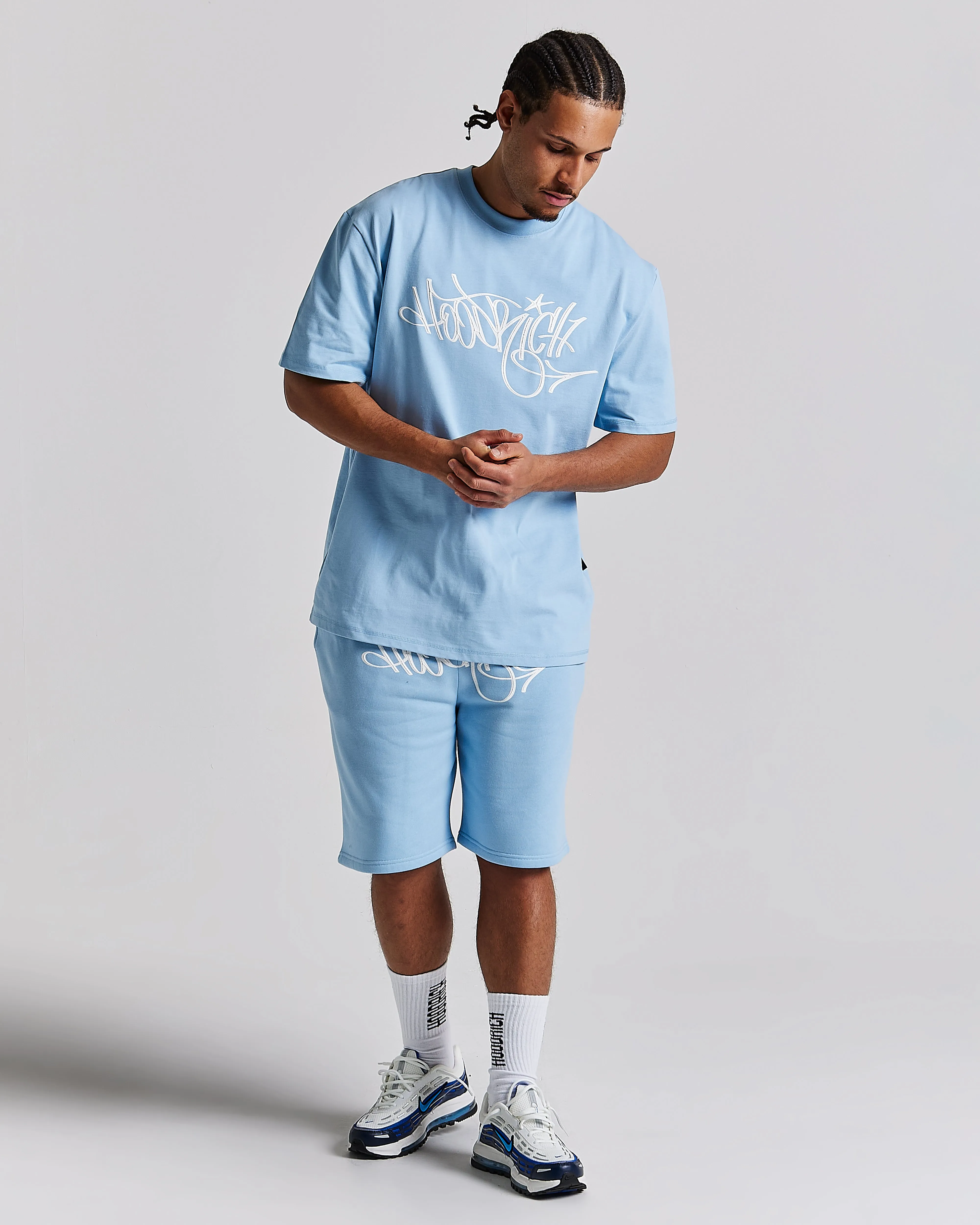 Tag Oversized Shorts - Blue/White sold by Hoodrich product image thumbnail 2