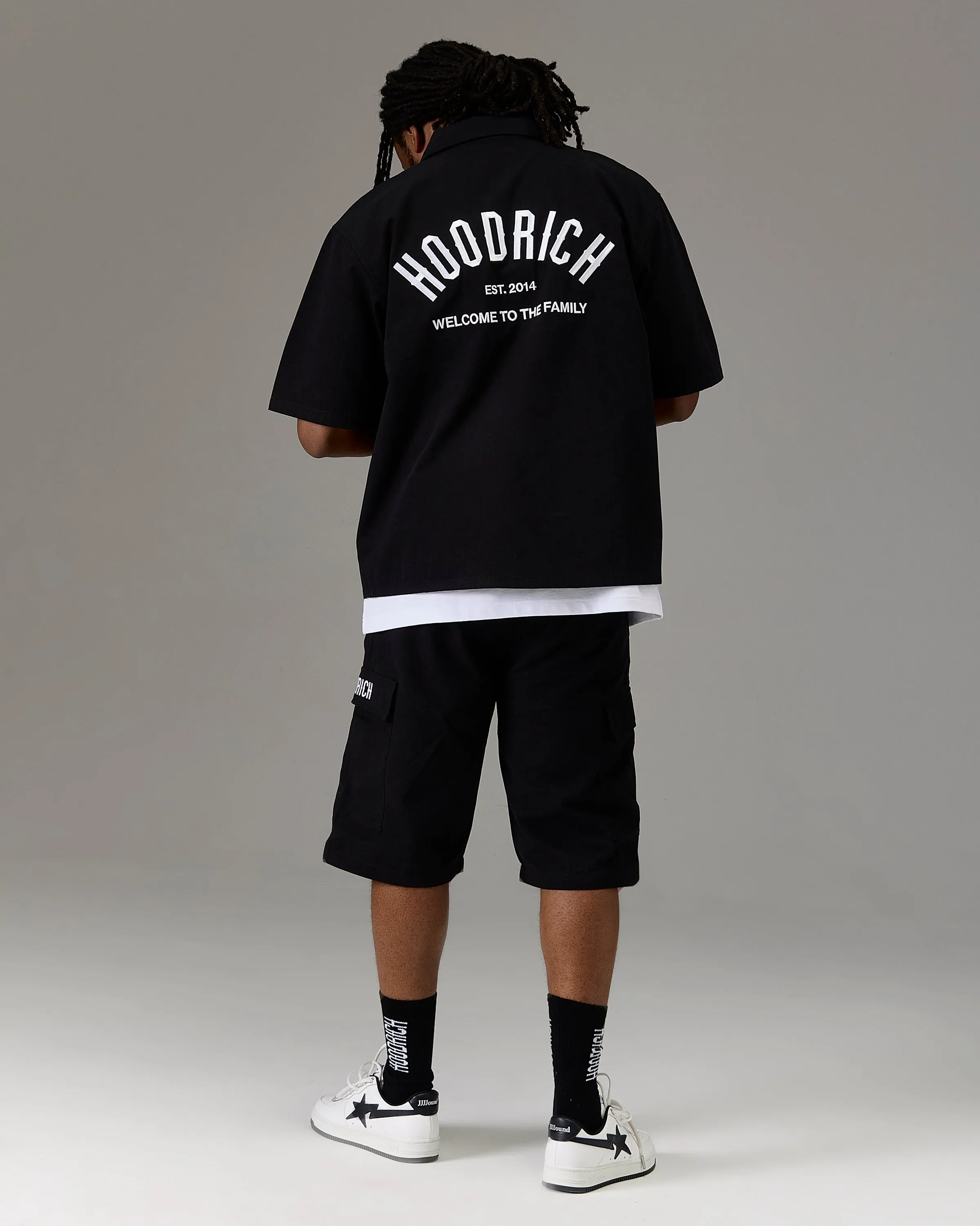 The Winner's Circle Ripstop Cargo Shorts - Black/White sold by Hoodrich product image thumbnail 3