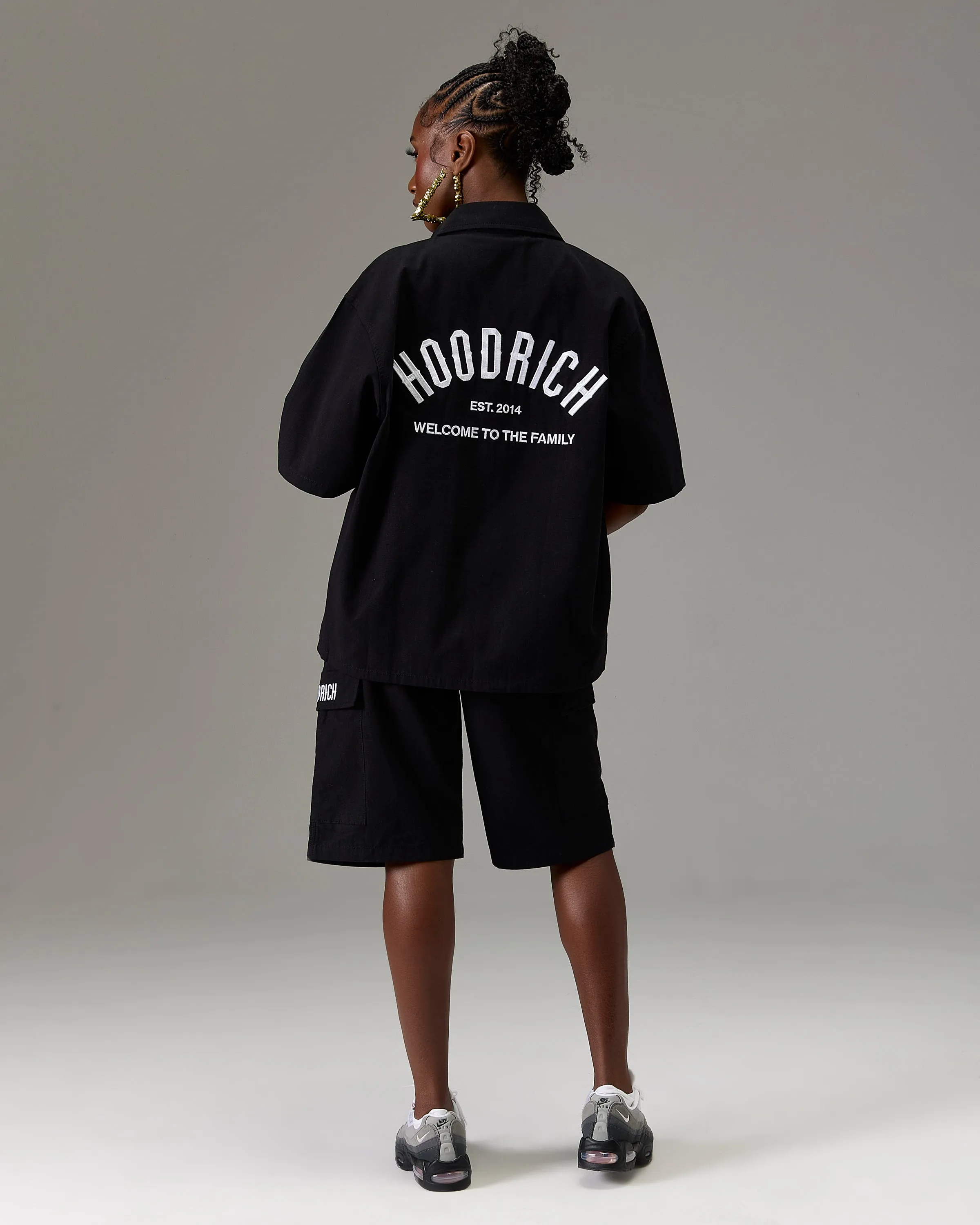 The Winner's Circle Ripstop Cargo Shorts - Black/White sold by Hoodrich product image thumbnail 5