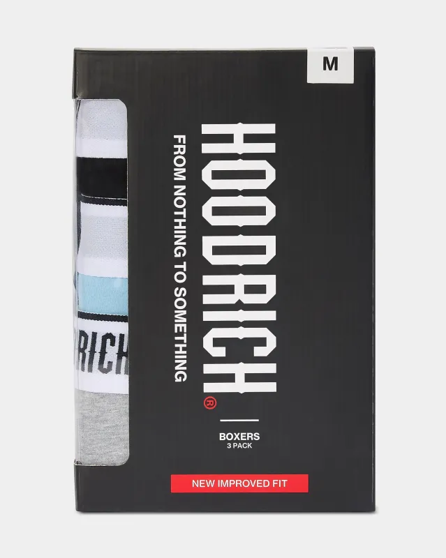 Core 3 Pack Boxers - Black/Blue/Grey sold by Hoodrich