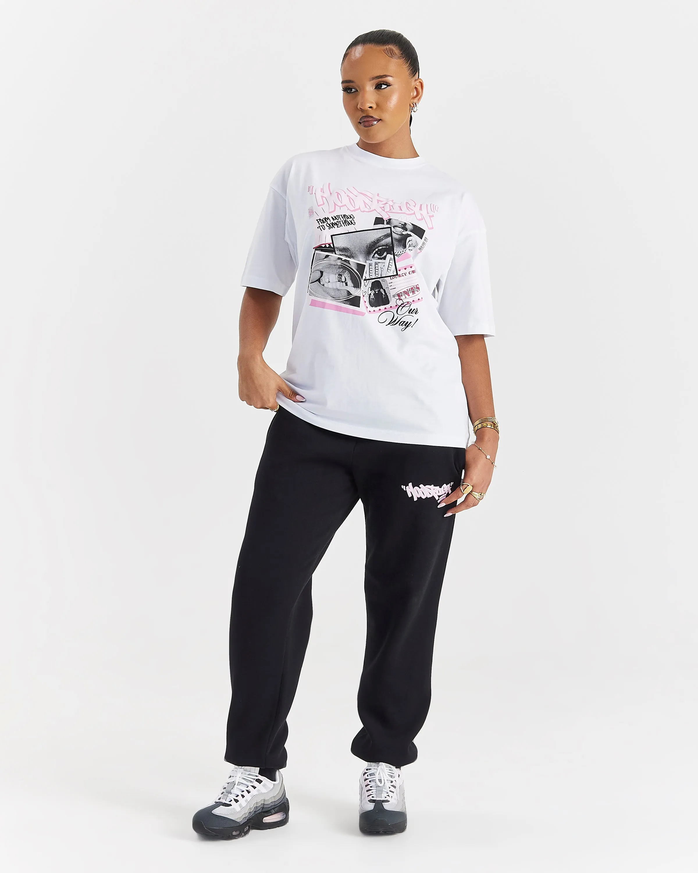 Fray Joggers - Black/Pink sold by Hoodrich product image thumbnail 4