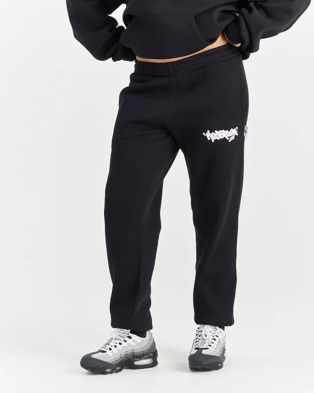 Fray Joggers - Black/Pink sold by Hoodrich