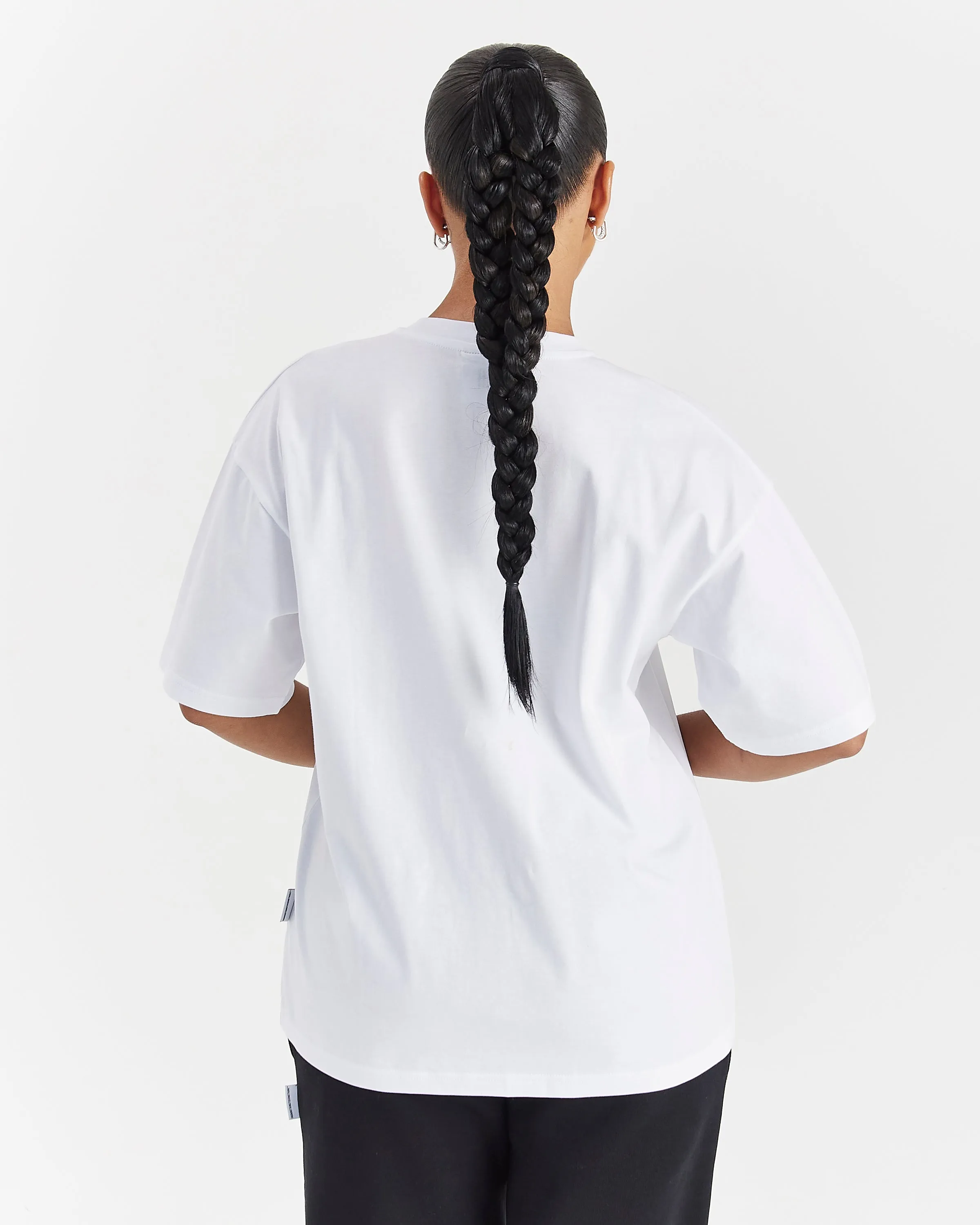 Fray Oversized T-Shirt - White/Pink sold by Hoodrich product image thumbnail 4